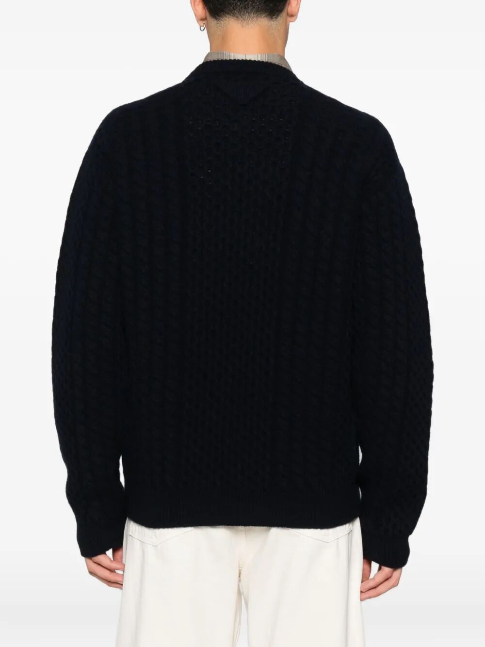 PRADA Cable-Knit Wool Sweater for Men
