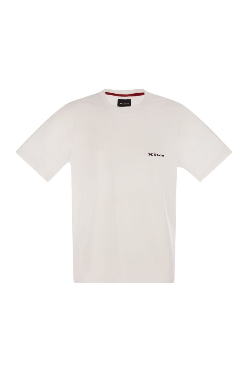 KITON Cotton Logo Crew-Neck T-Shirt