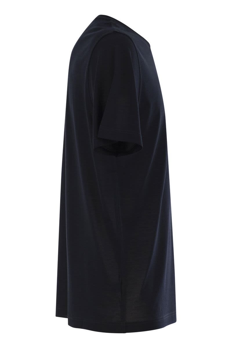 KITON Cotton Crew-Neck T-Shirt with Logo