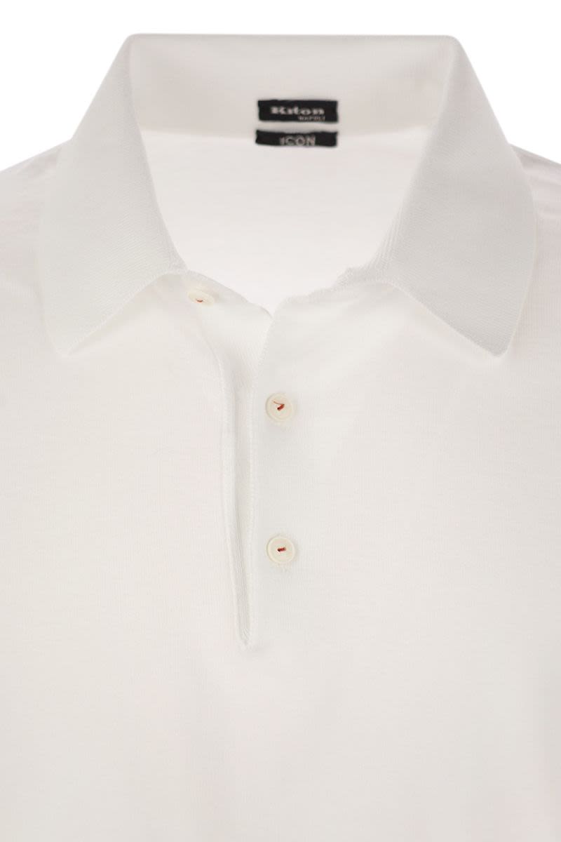 KITON Short-Sleeved Cotton Polo Shirt