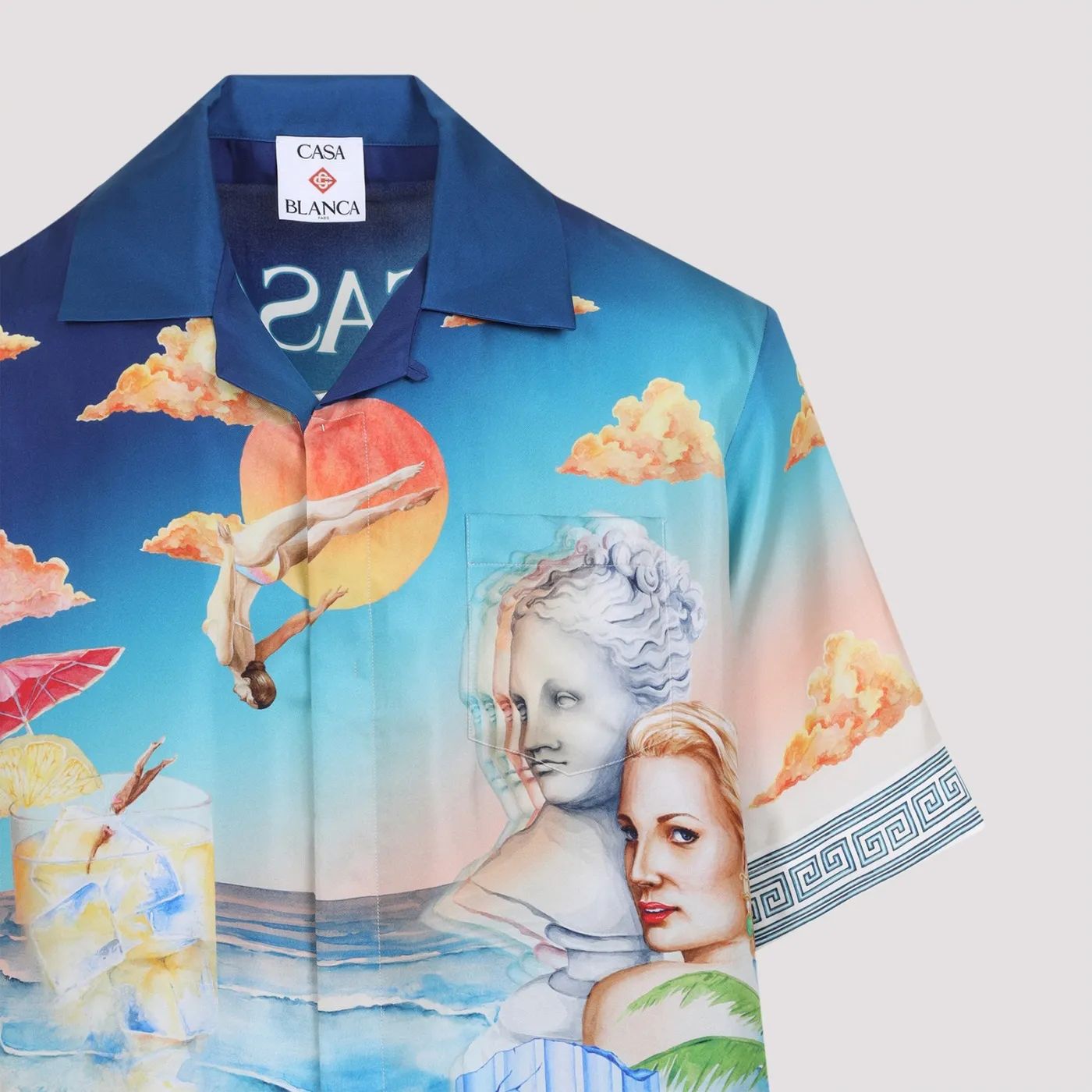 CASABLANCA Short Sleeve Cuban Collar Shirt