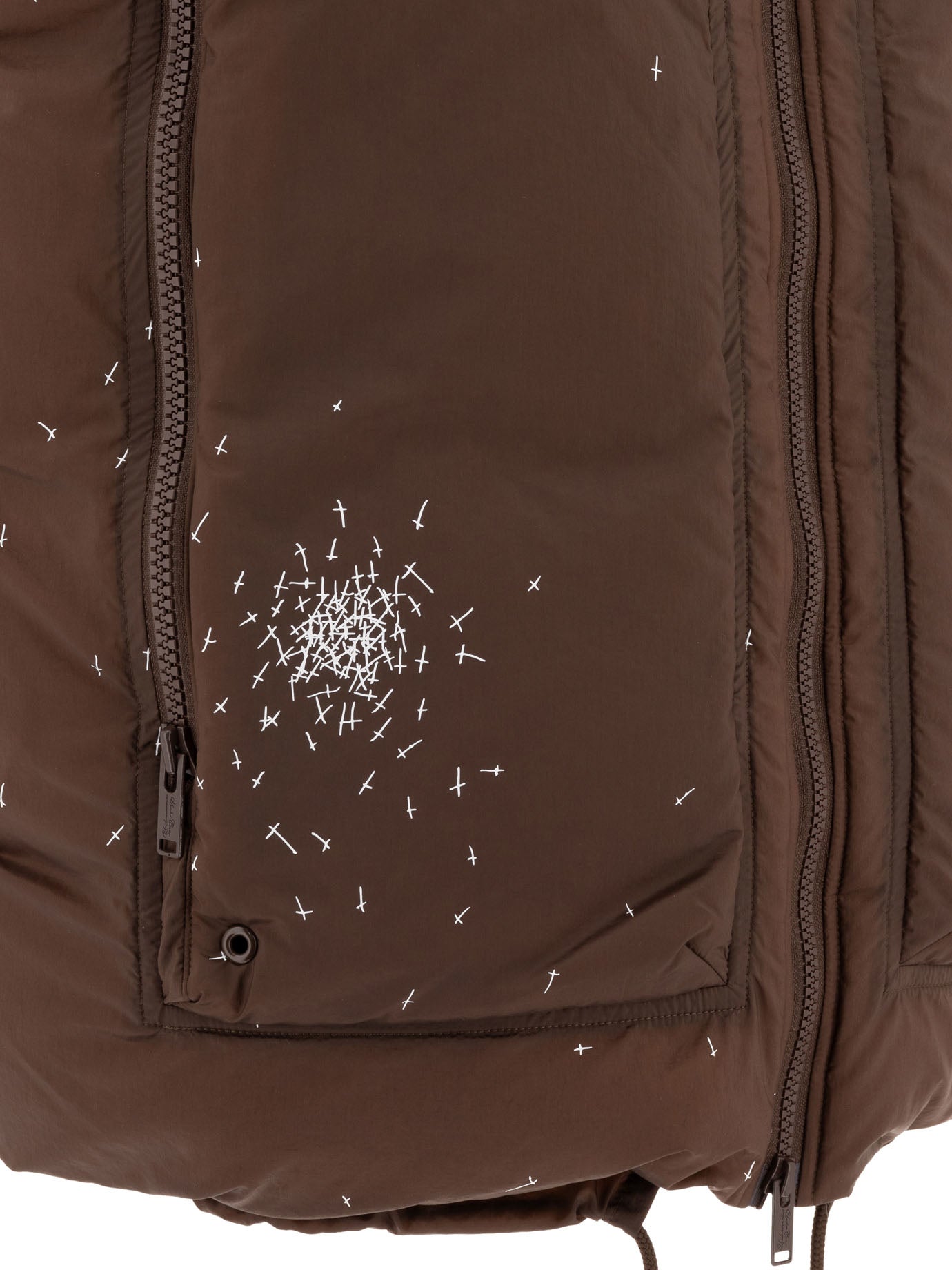 UNDERCOVER Padded Vest Jacket with Unique Cross Print