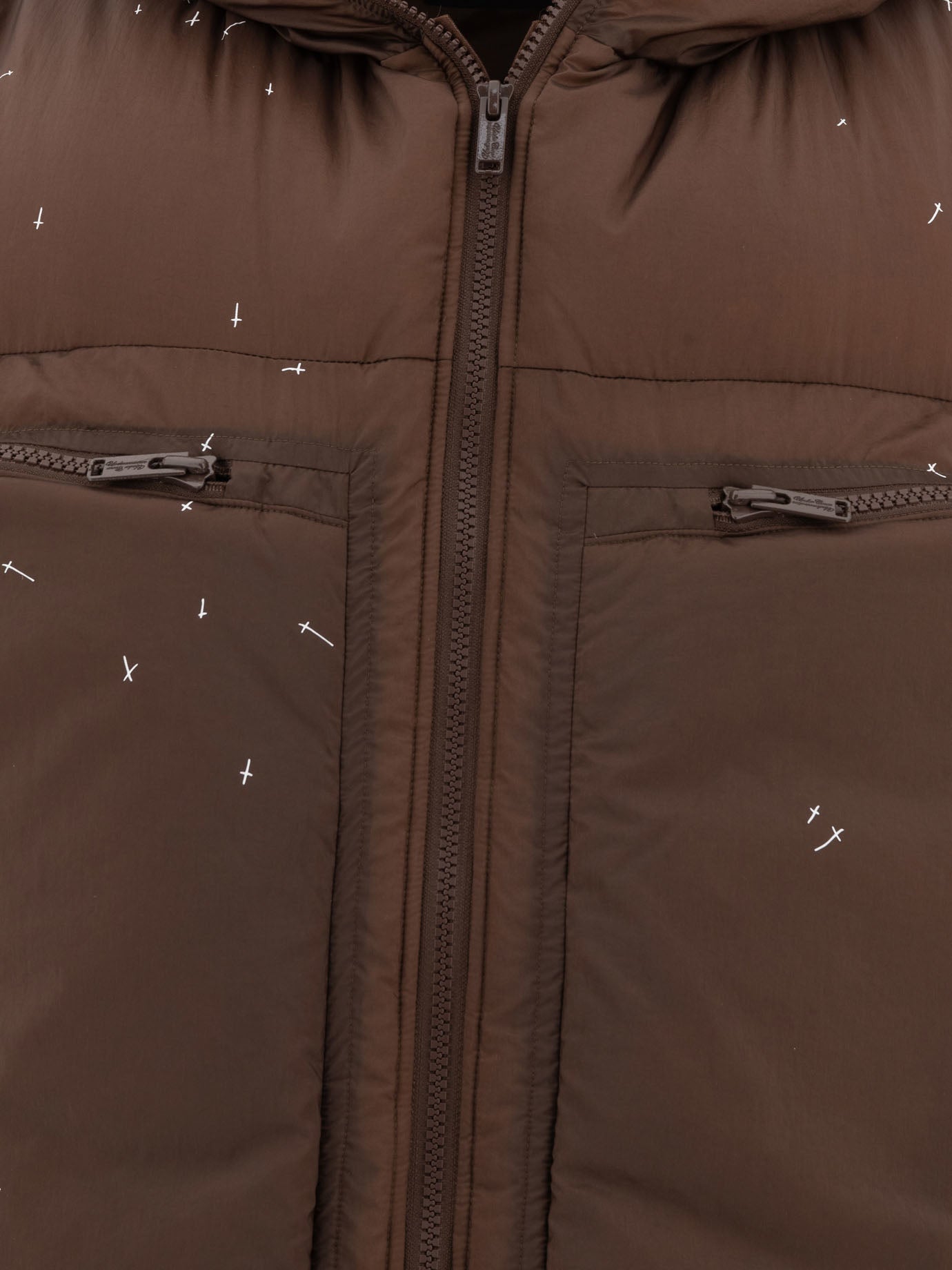 UNDERCOVER Padded Vest Jacket with Unique Cross Print