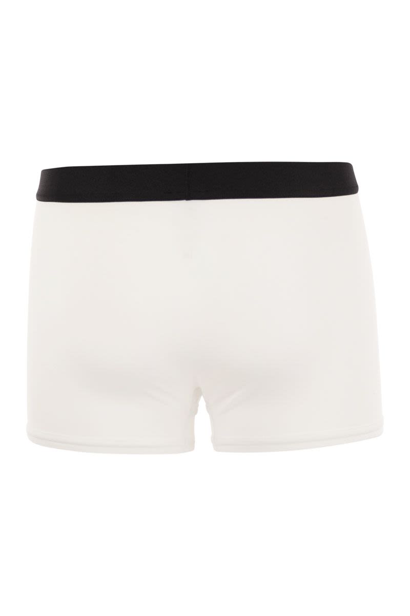 KITON Stretch Cotton Mini Boxer Shorts with Logo