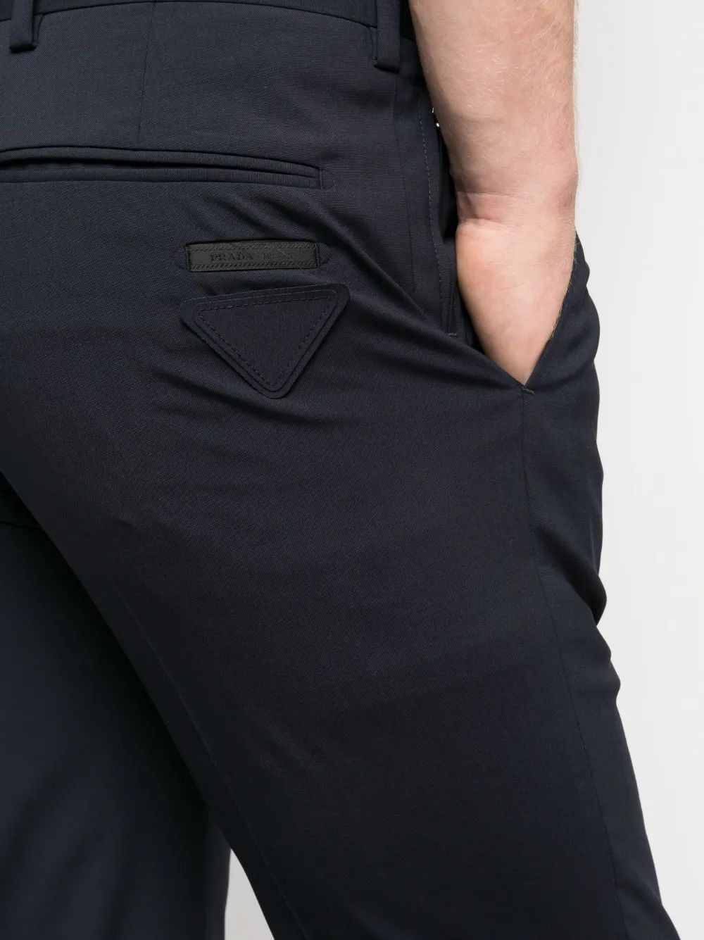 PRADA Stretch Wool Pants for Men - FW25 Collection