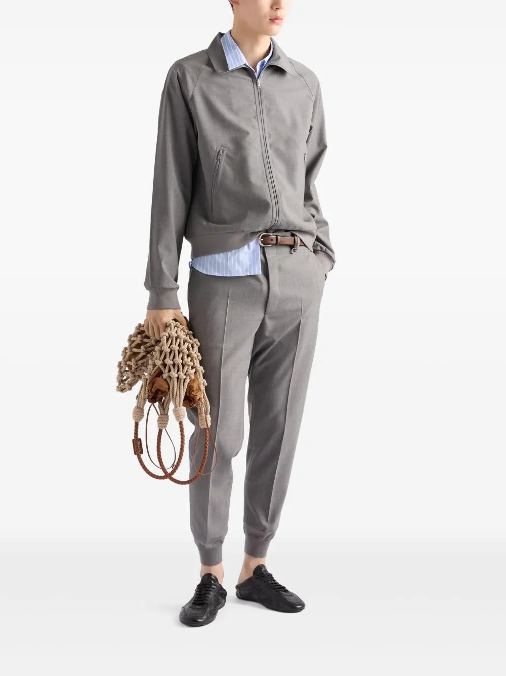 PRADA Superfine Wool Pants for Men - FW25 Collection