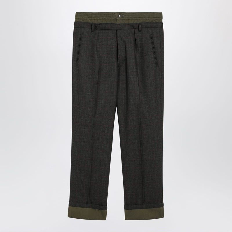 PRADA Men's Trousers with Double Waistband