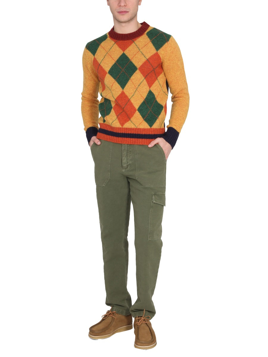 DEPARTMENT FIVE Men's Tailored Pants with Button Closure