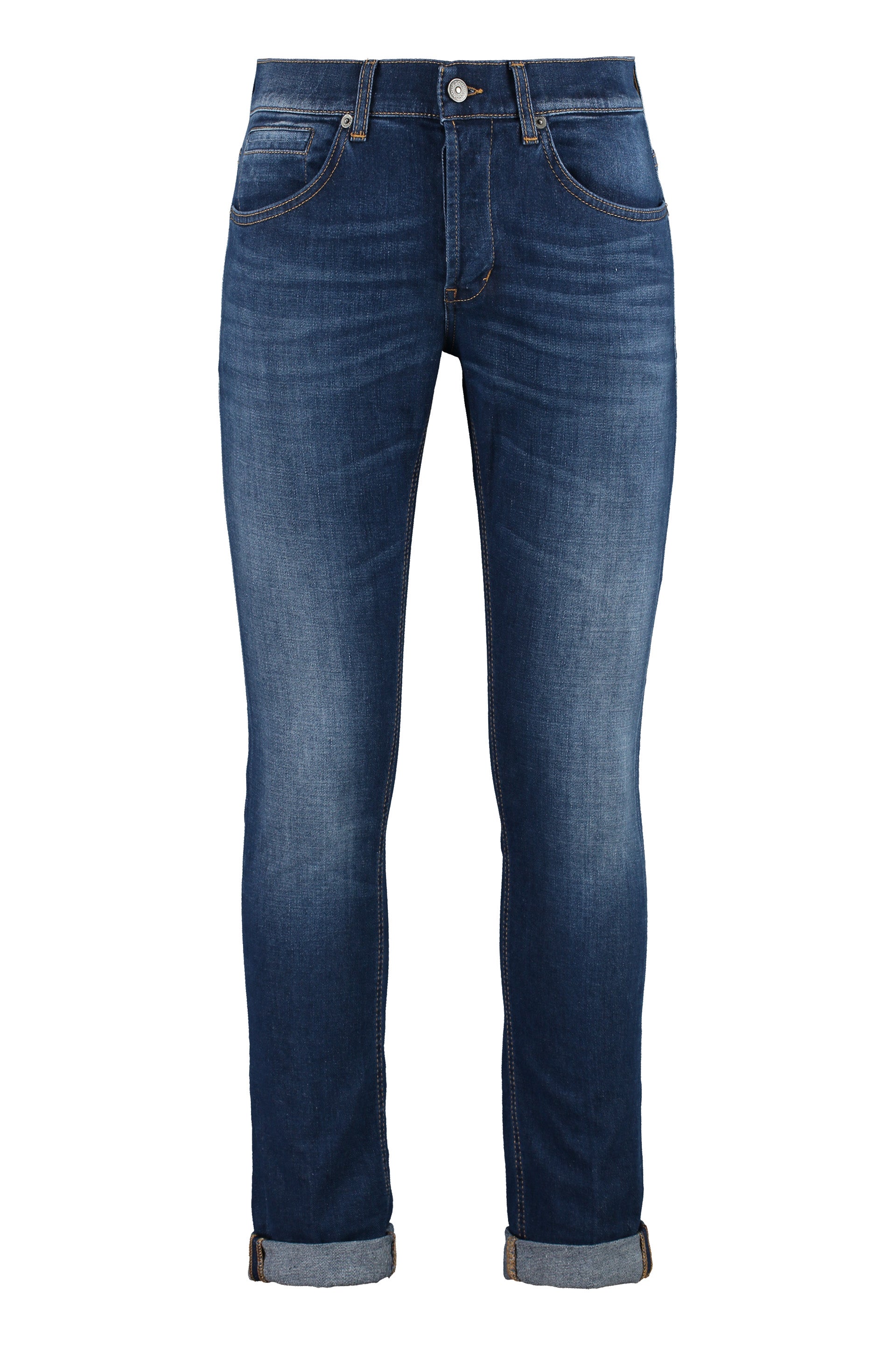 DONDUP 5-Pocket Cuffed Hem Jeans