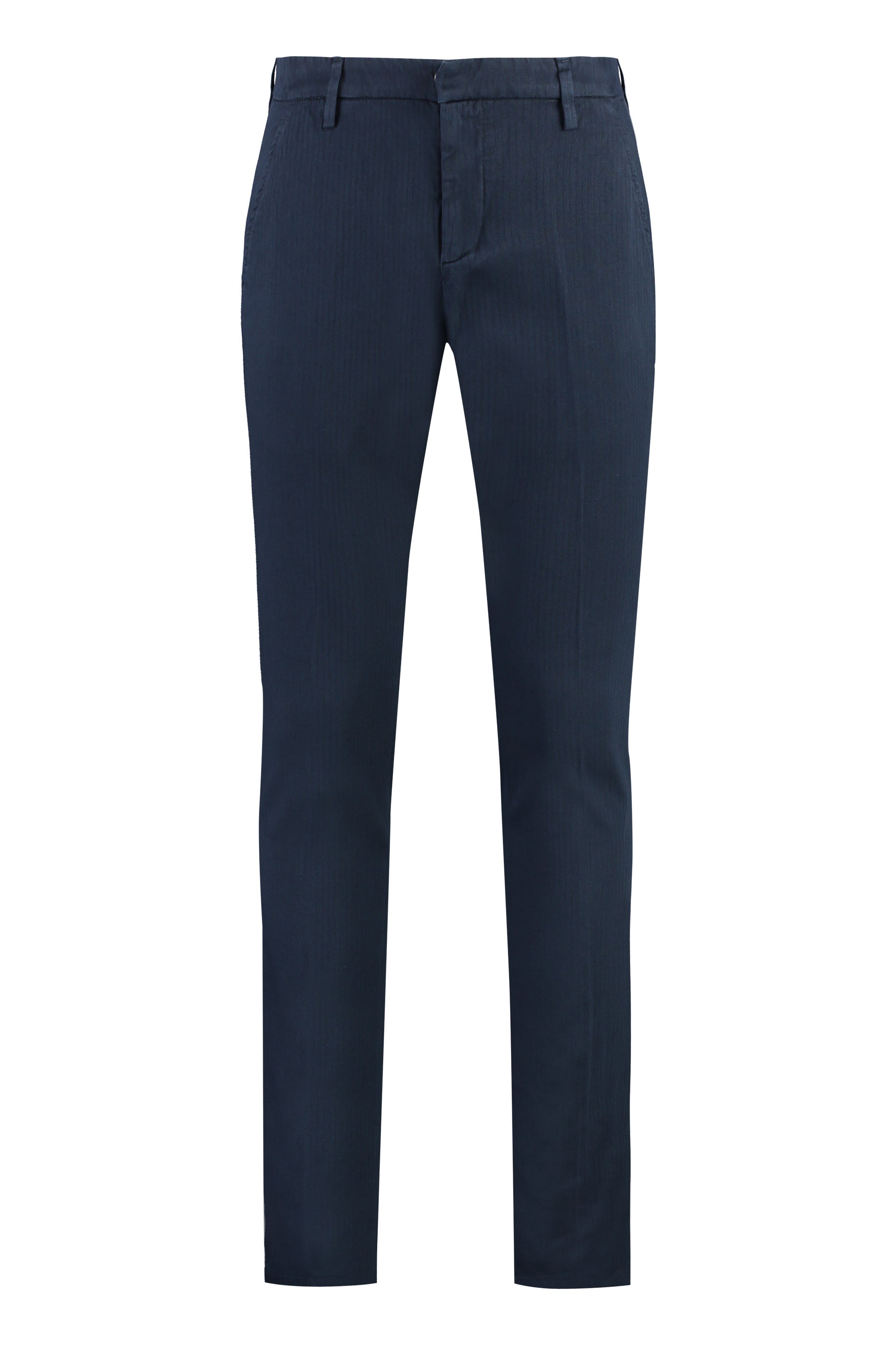 DONDUP Men's Cotton Chino Trousers with Roll-Up Ankle Cuffs