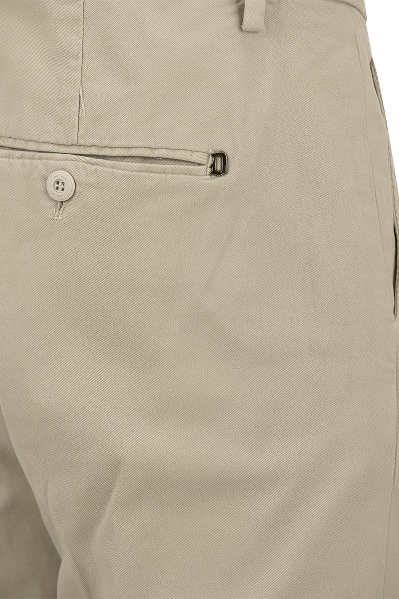 DONDUP Slim-Fit Gabardine Trousers