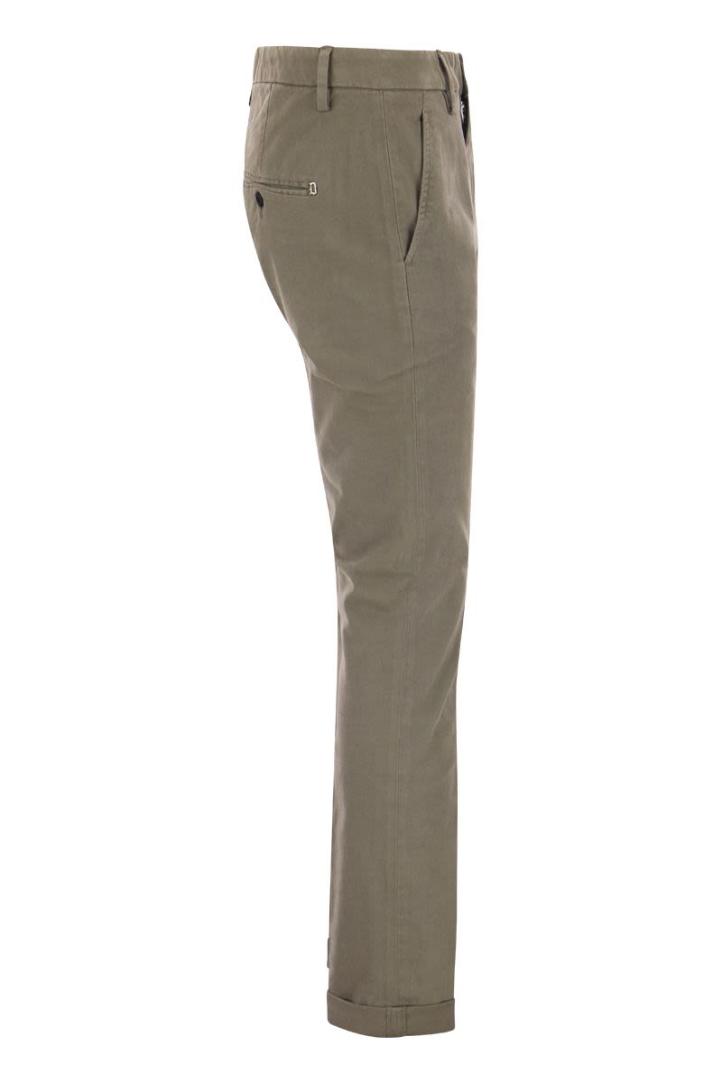 DONDUP Slim-Fit Gabardine Trousers