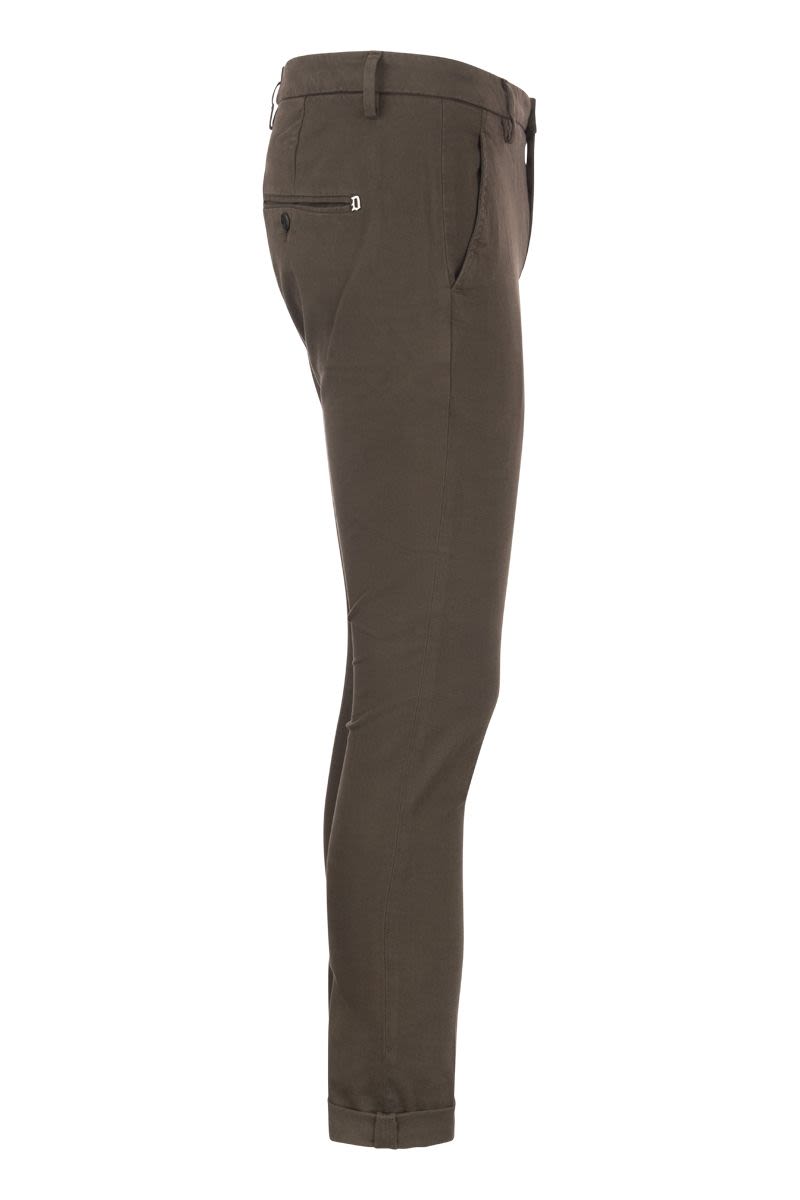 DONDUP Slim-Fit Gabardine Trousers