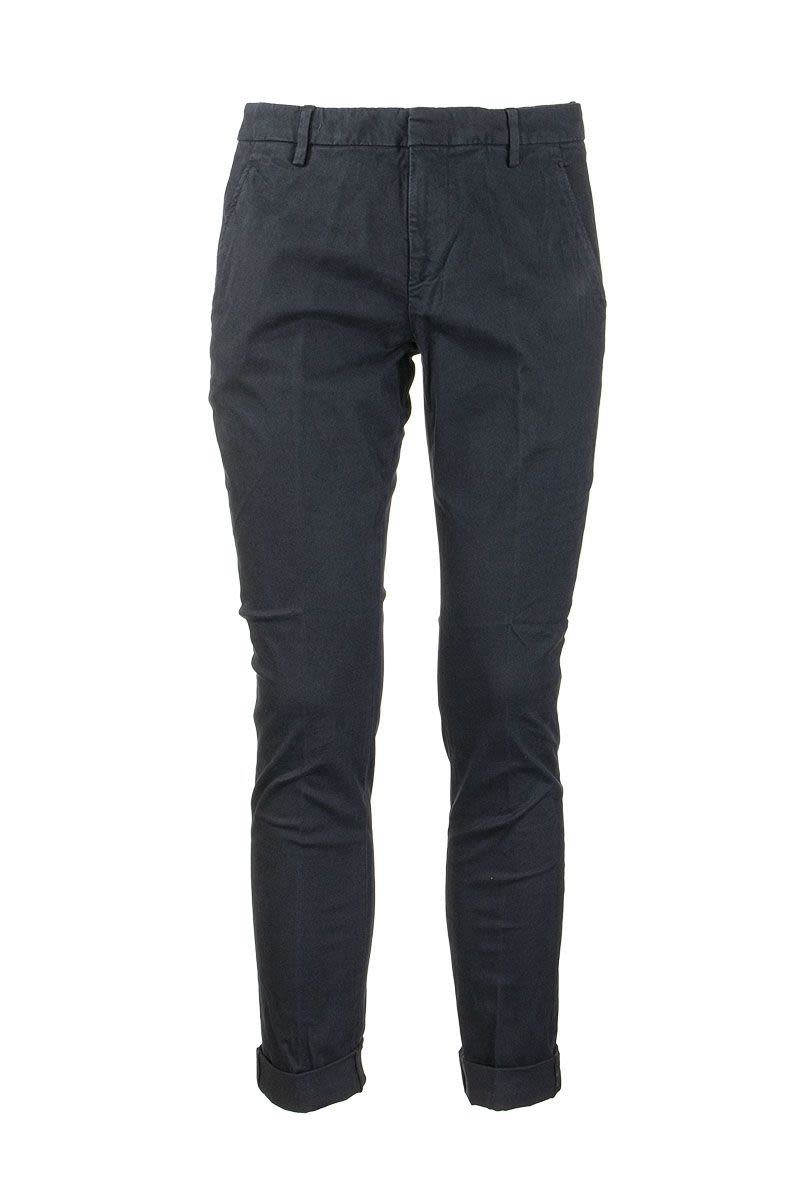 DONDUP Slim-Fit Gabardine Trousers for Men