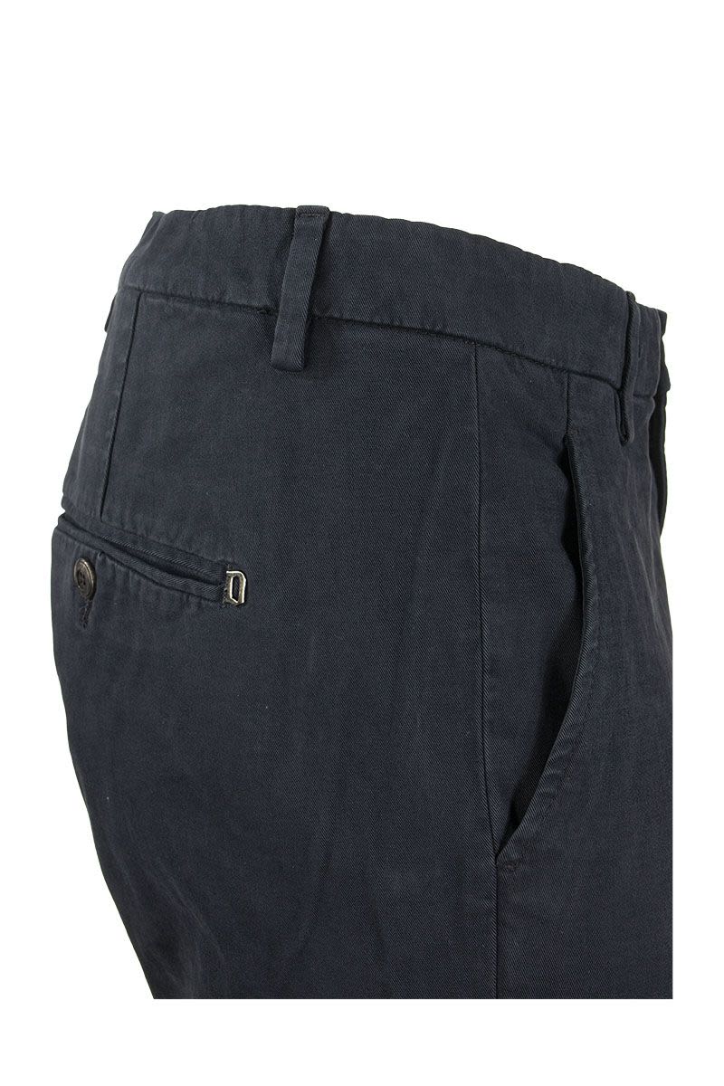 DONDUP Slim-Fit Gabardine Trousers for Men