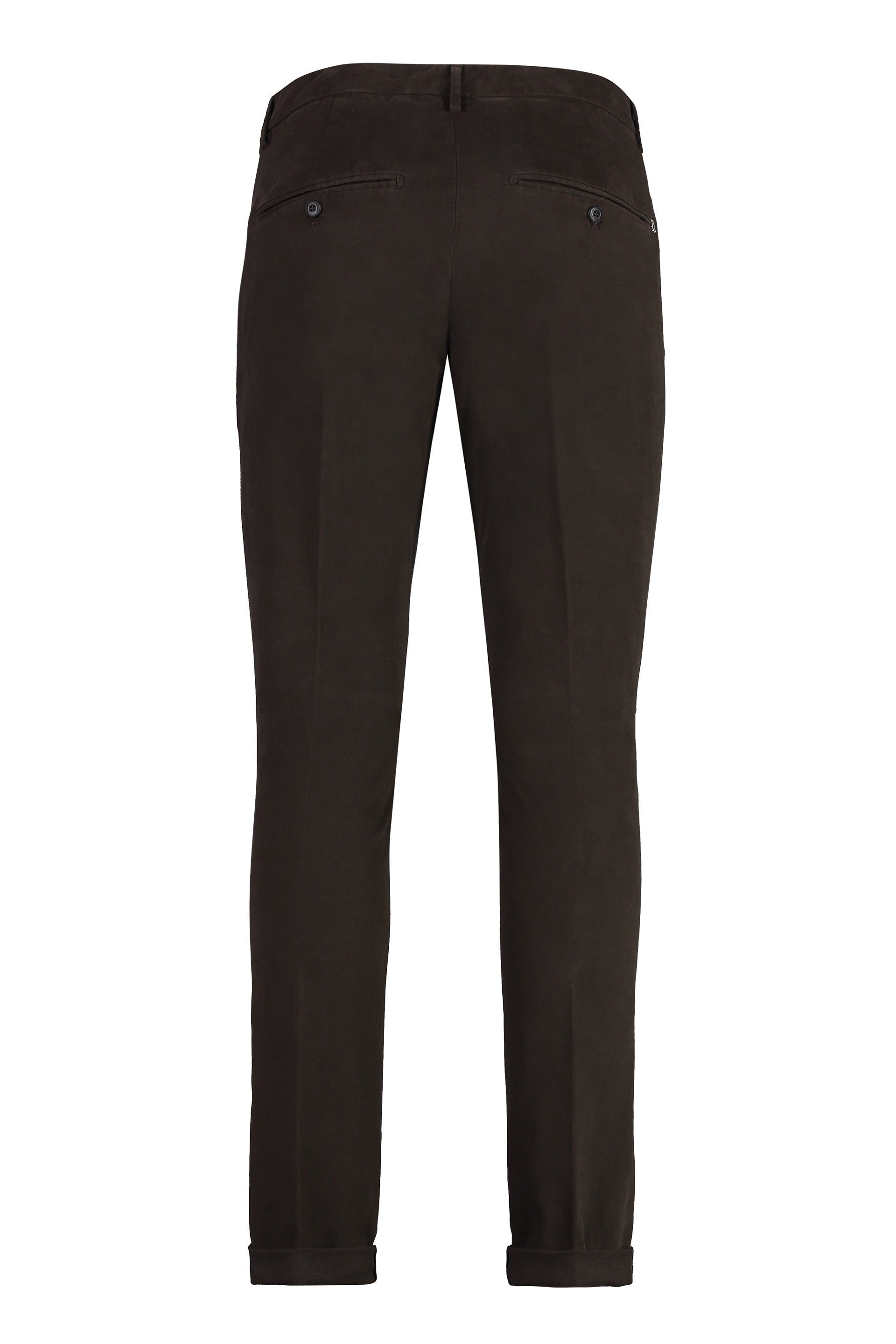 DONDUP Cotton Chino Trousers with Roll-Up Ankle Cuffs