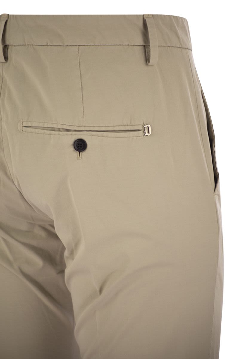 DONDUP Slim-Fit Gabardine Trousers for Men