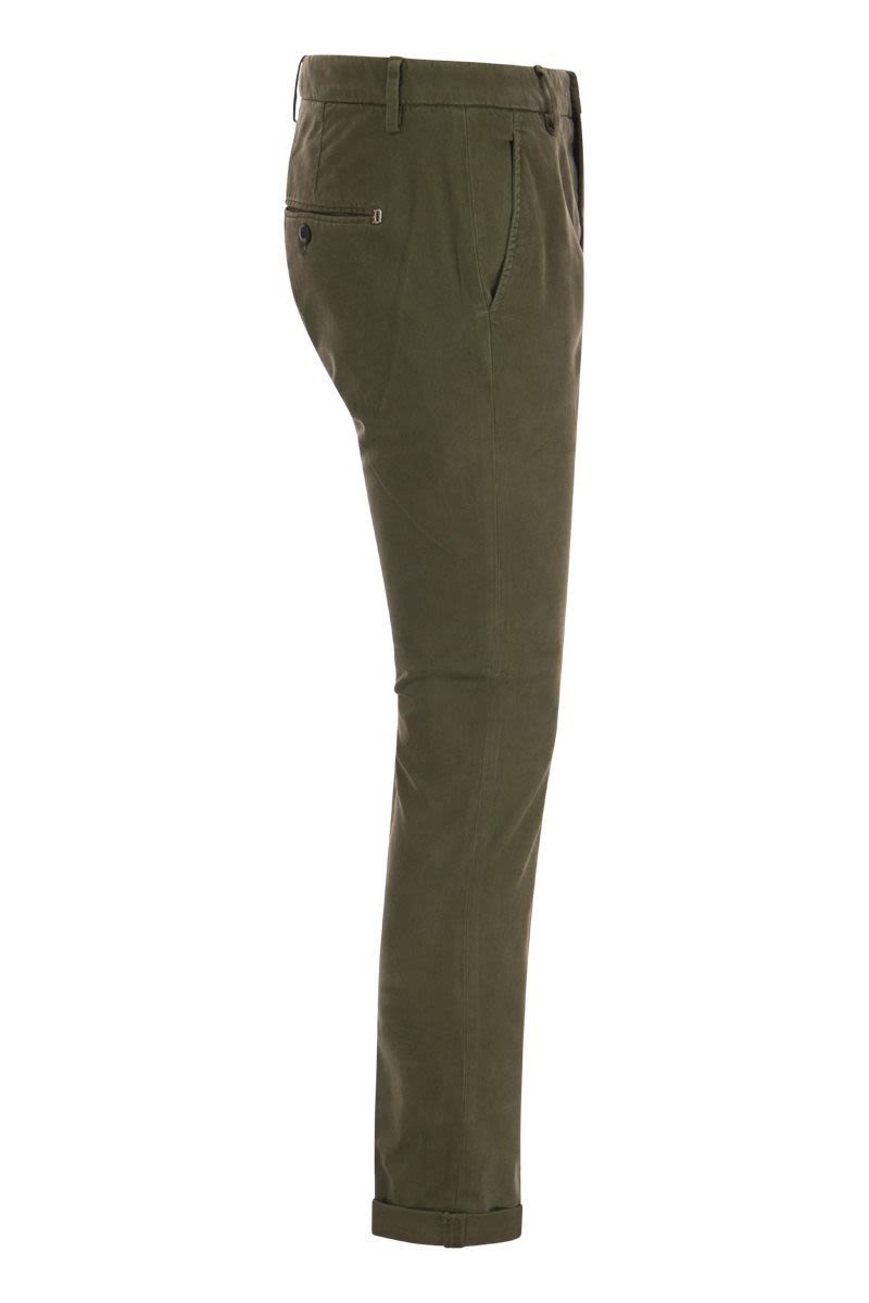 DONDUP Slim-Fit Gabardine Trousers