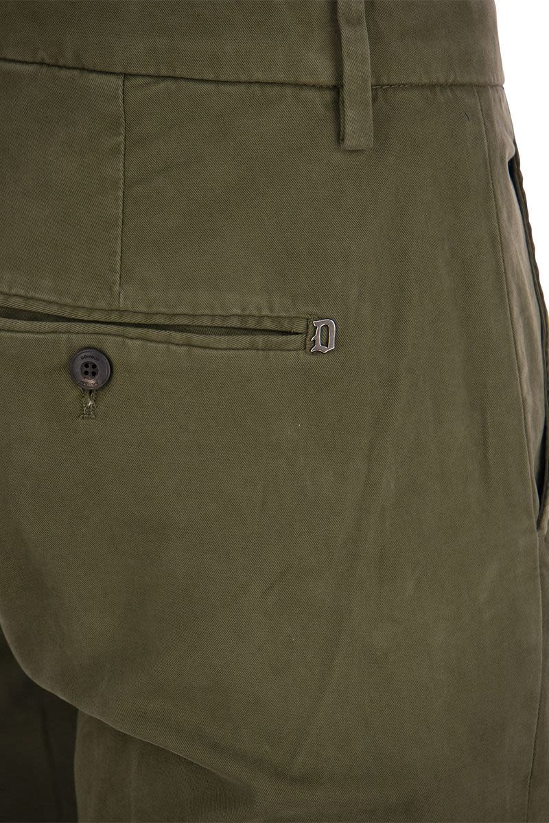 DONDUP Slim-Fit Gabardine Trousers