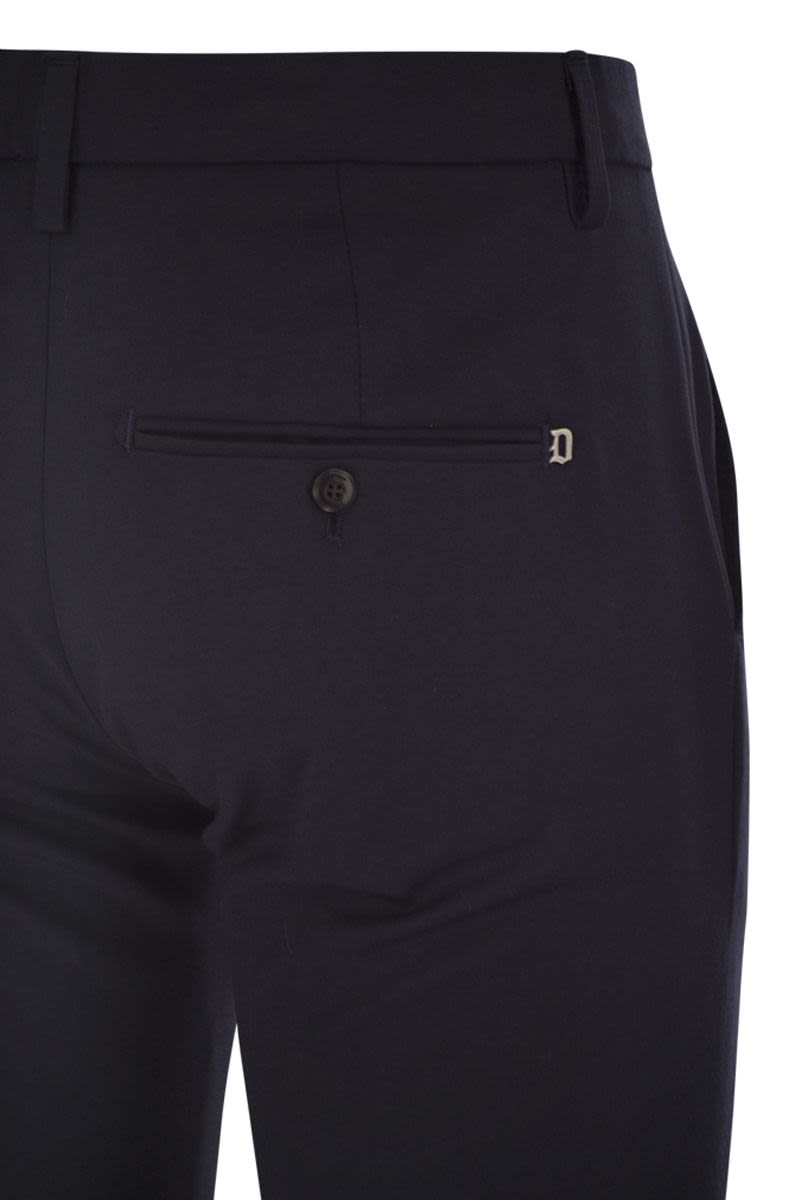 DONDUP Wool-Blend Trousers for Men - Trendy Low-Waisted Style