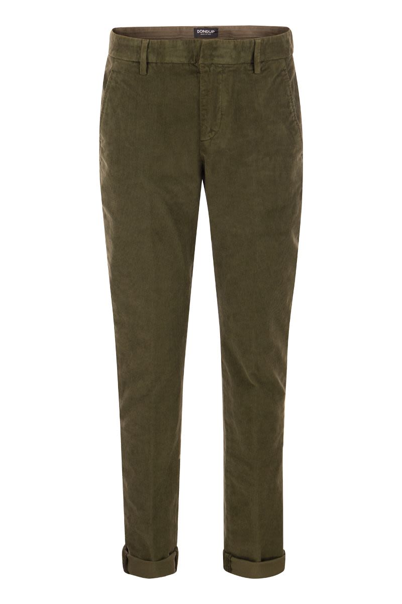 DONDUP Slim Fit Velvet Trousers