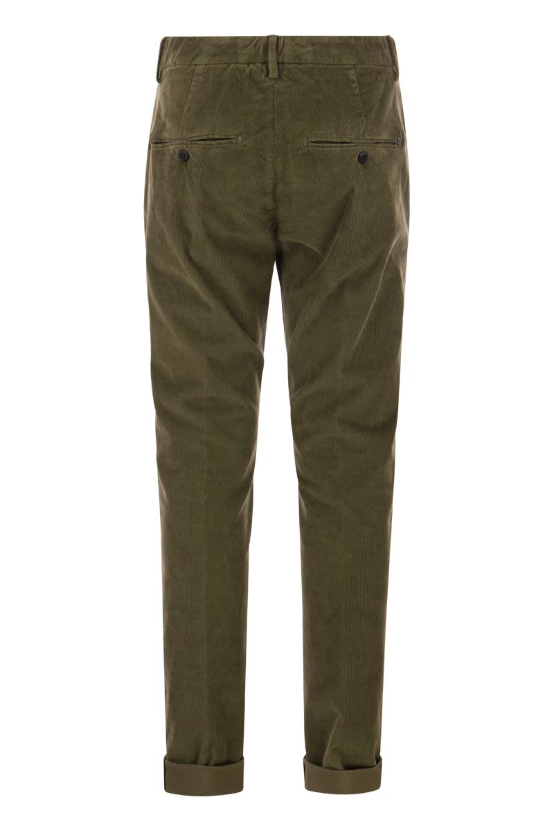 DONDUP Slim Fit Velvet Trousers
