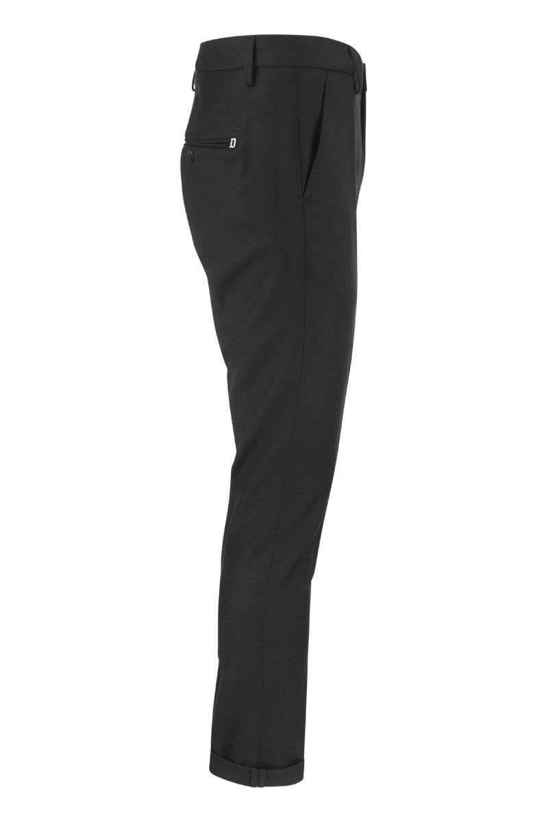 DONDUP Slim Fit Trousers in Wool