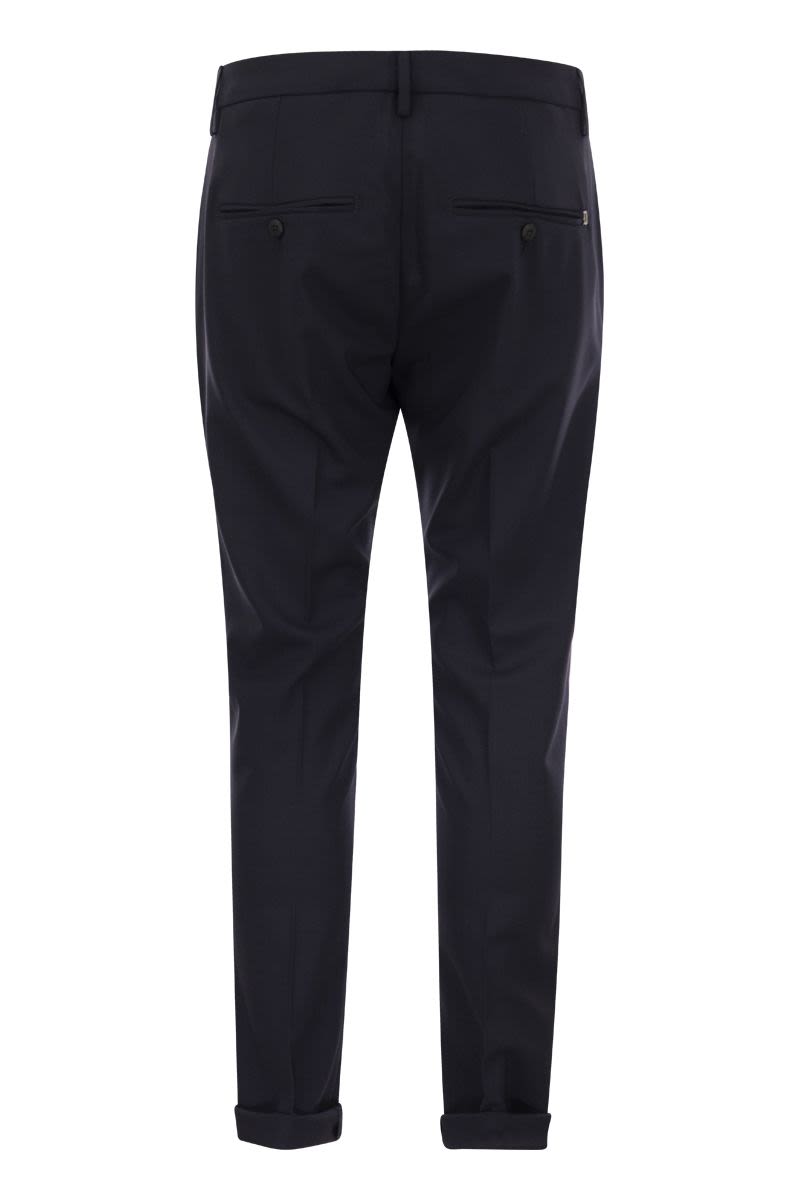 DONDUP Trendy Everyday Low-Waisted Wool Trousers