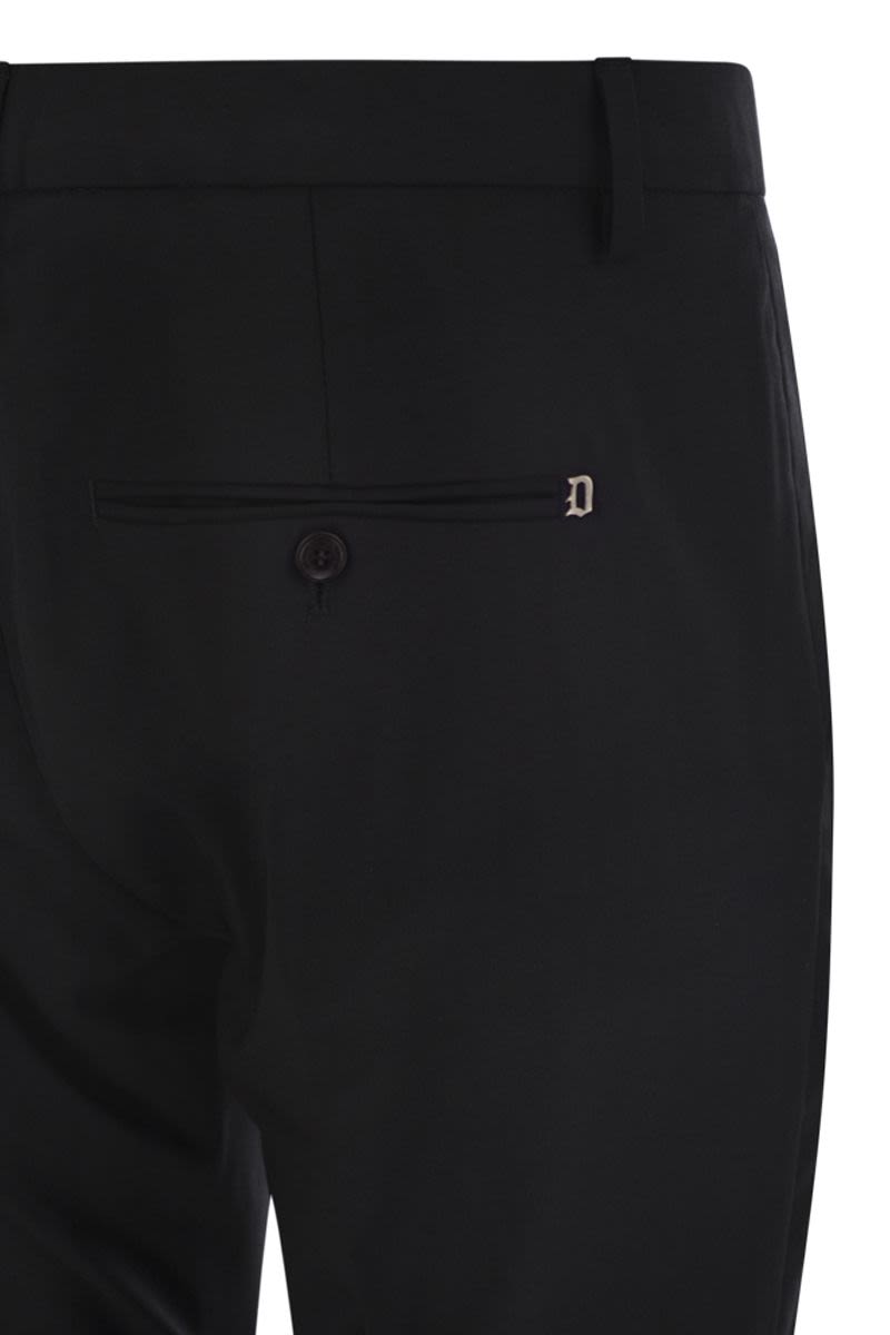 DONDUP Men's Classic Low-Waisted Fresh Wool Trousers