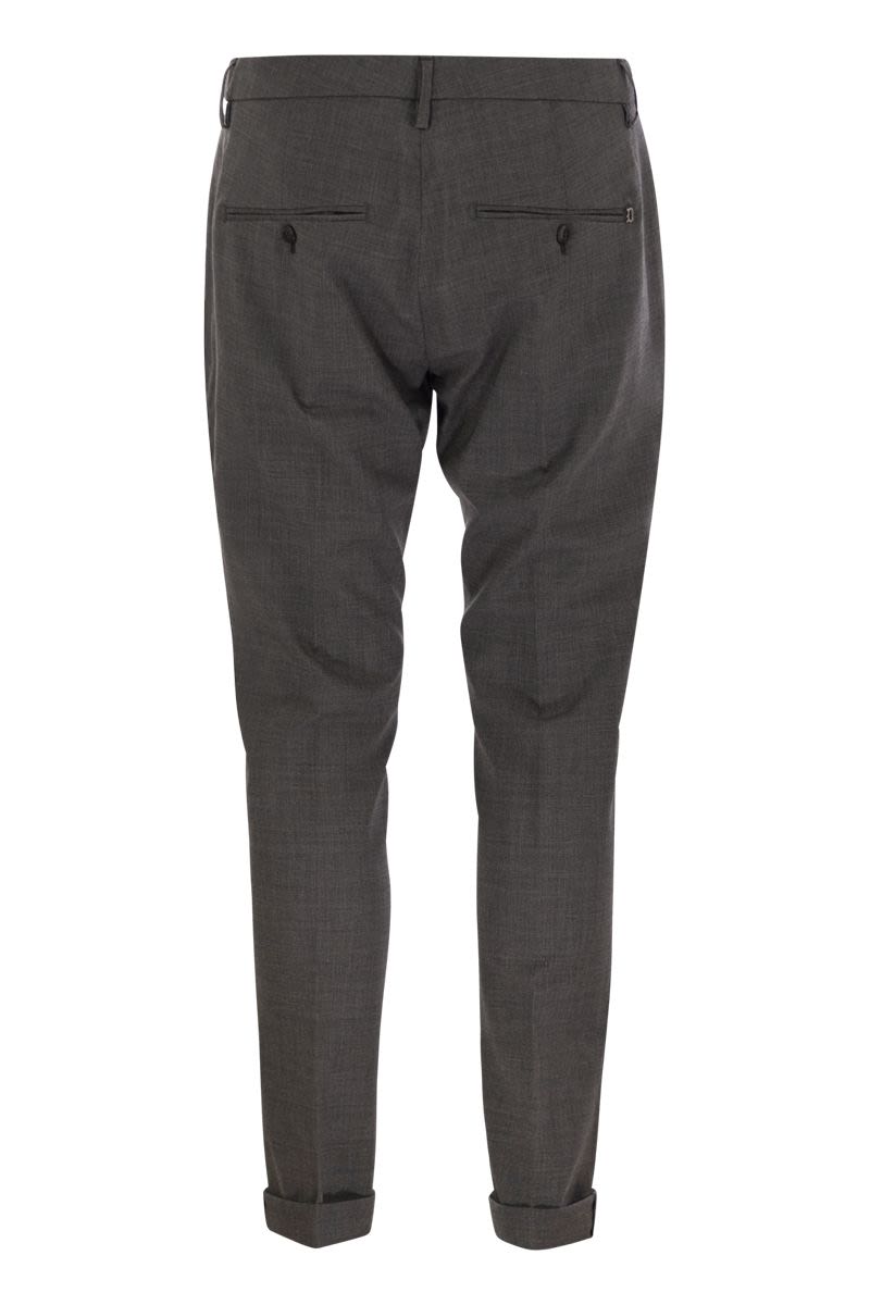 DONDUP Trendy Everyday Wool Trousers - Low-Waisted