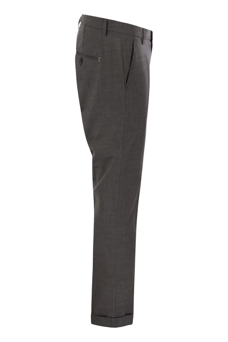 DONDUP Trendy Everyday Wool Trousers - Low-Waisted