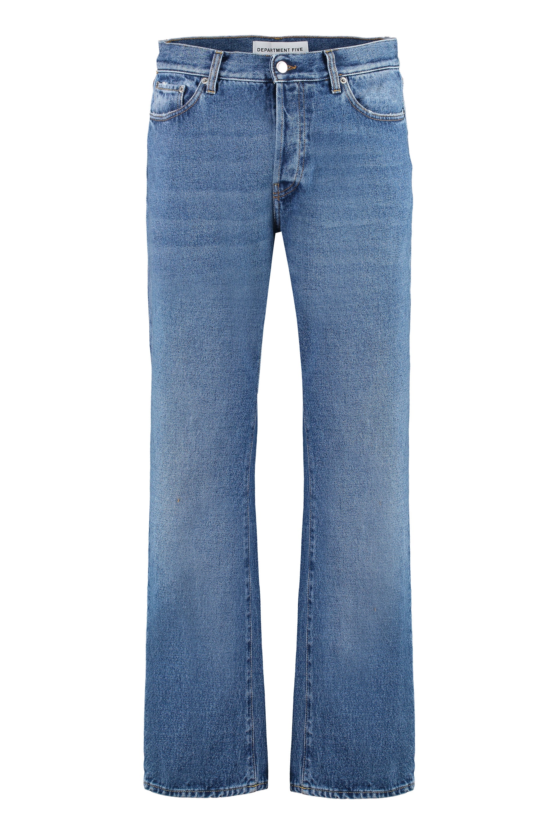 DEPARTMENT FIVE 5-Pocket Straight-Leg Jeans - Bold Contrast Stitching