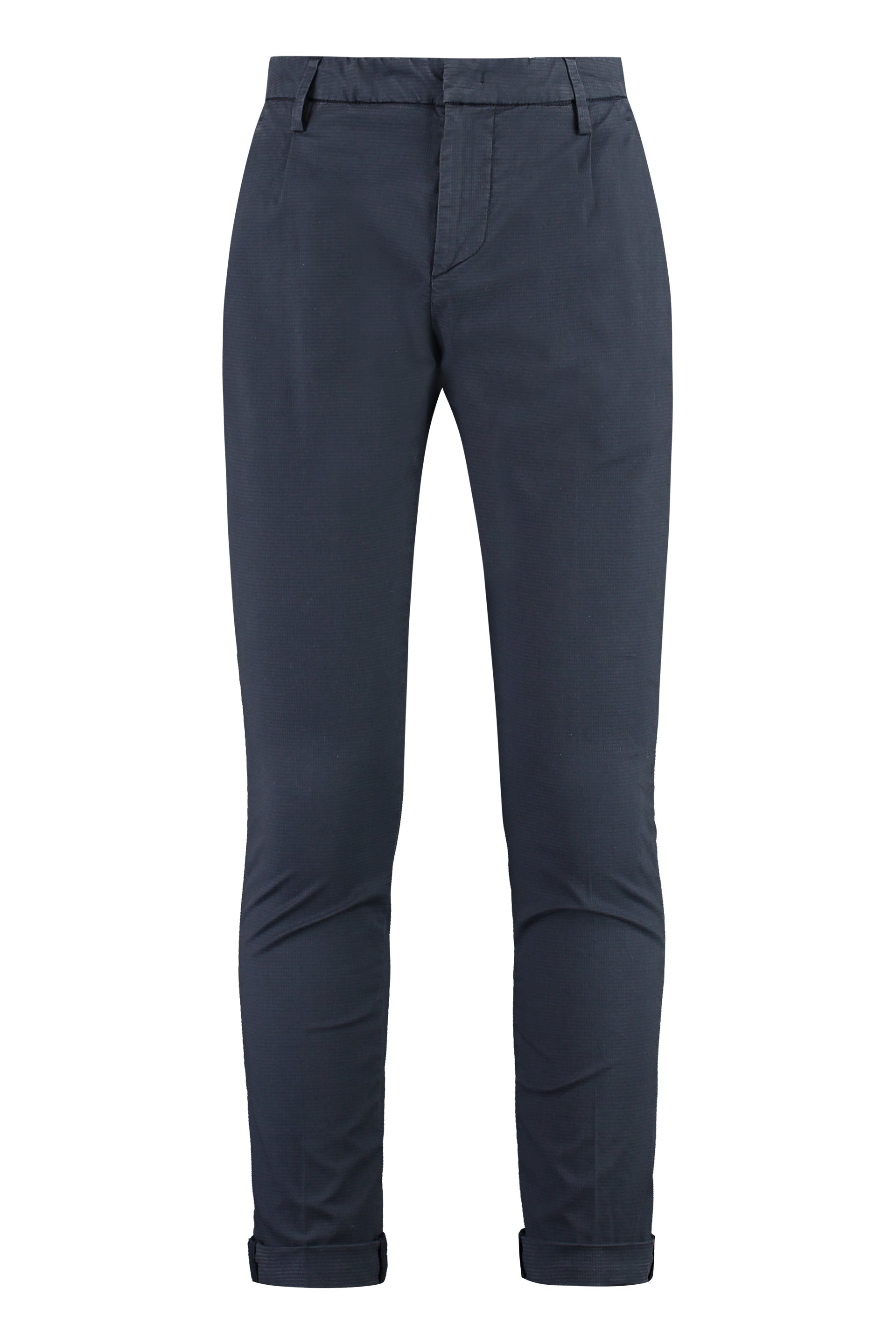 DONDUP Cotton Chino Trousers with Roll-Up Cuffs