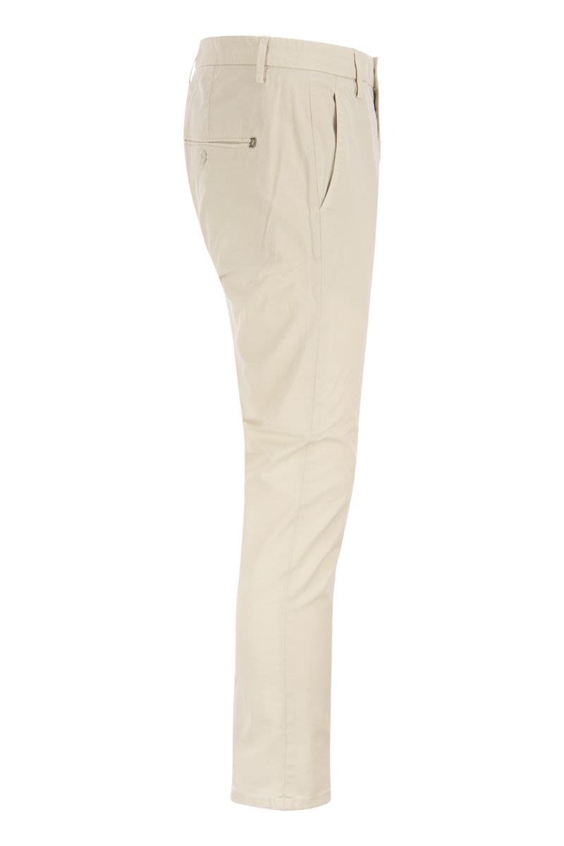 DONDUP Slim-Fit Cotton Trousers - Ankle Length