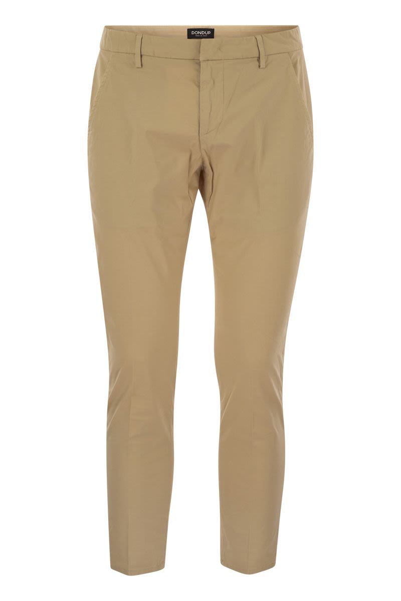 DONDUP Slim-Fit Cotton Trousers - Ankle Length