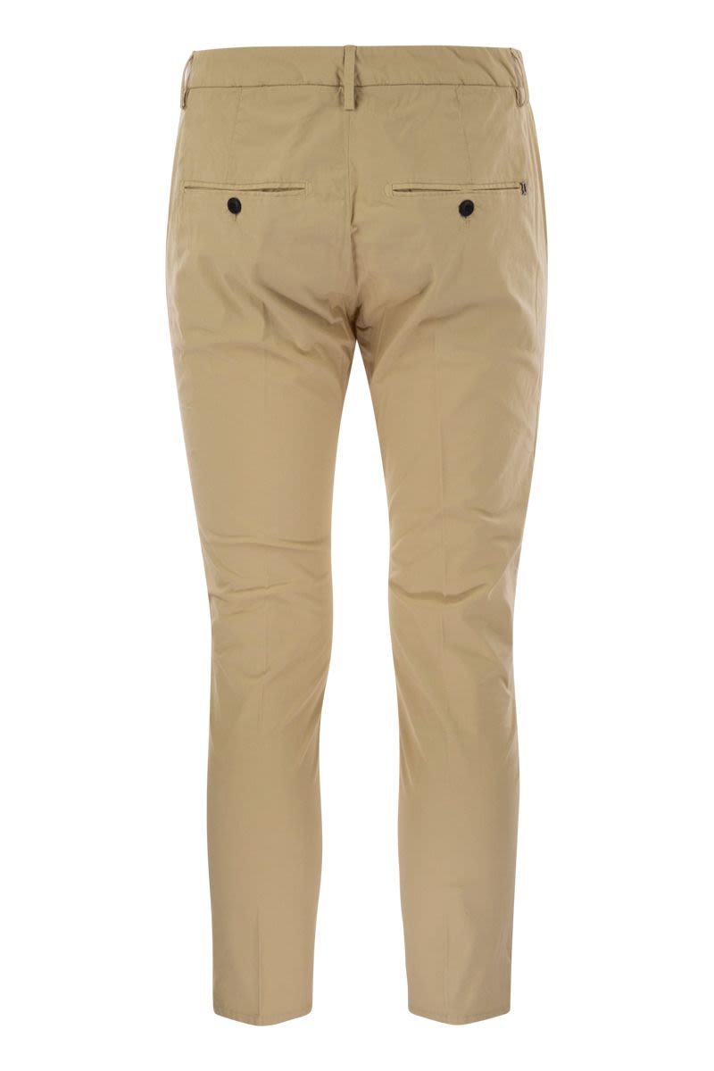 DONDUP Slim-Fit Cotton Trousers - Ankle Length