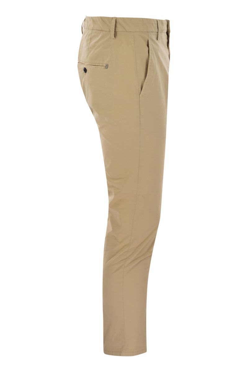 DONDUP Slim-Fit Cotton Trousers - Ankle Length