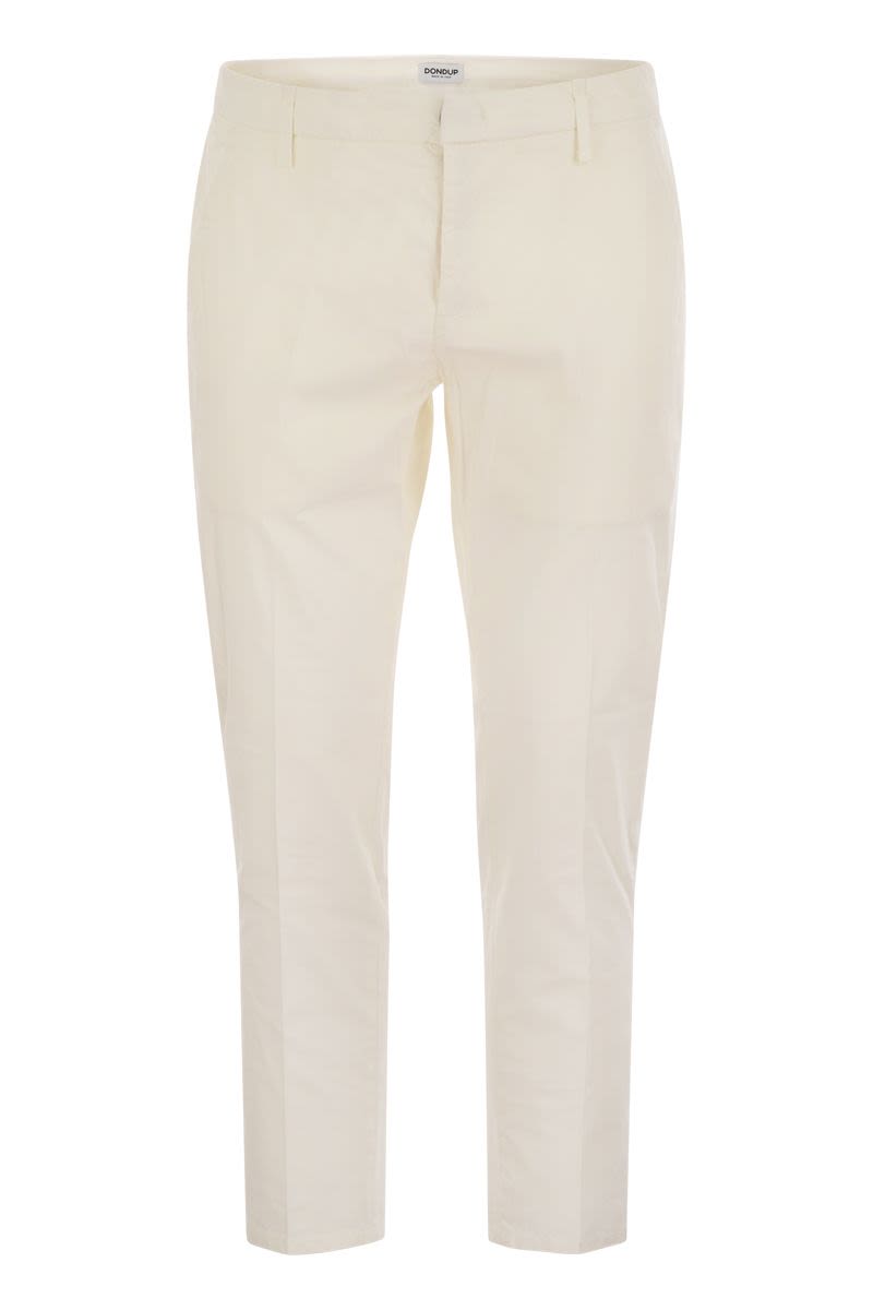 DONDUP Slim-Fit Cotton Trousers - Ankle Length
