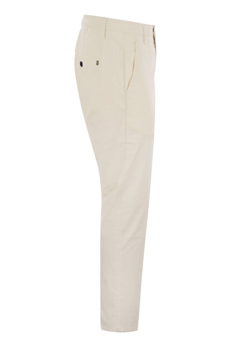 DONDUP Slim-Fit Cotton Trousers - Ankle Length
