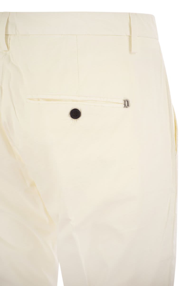 DONDUP Slim-Fit Cotton Trousers - Ankle Length