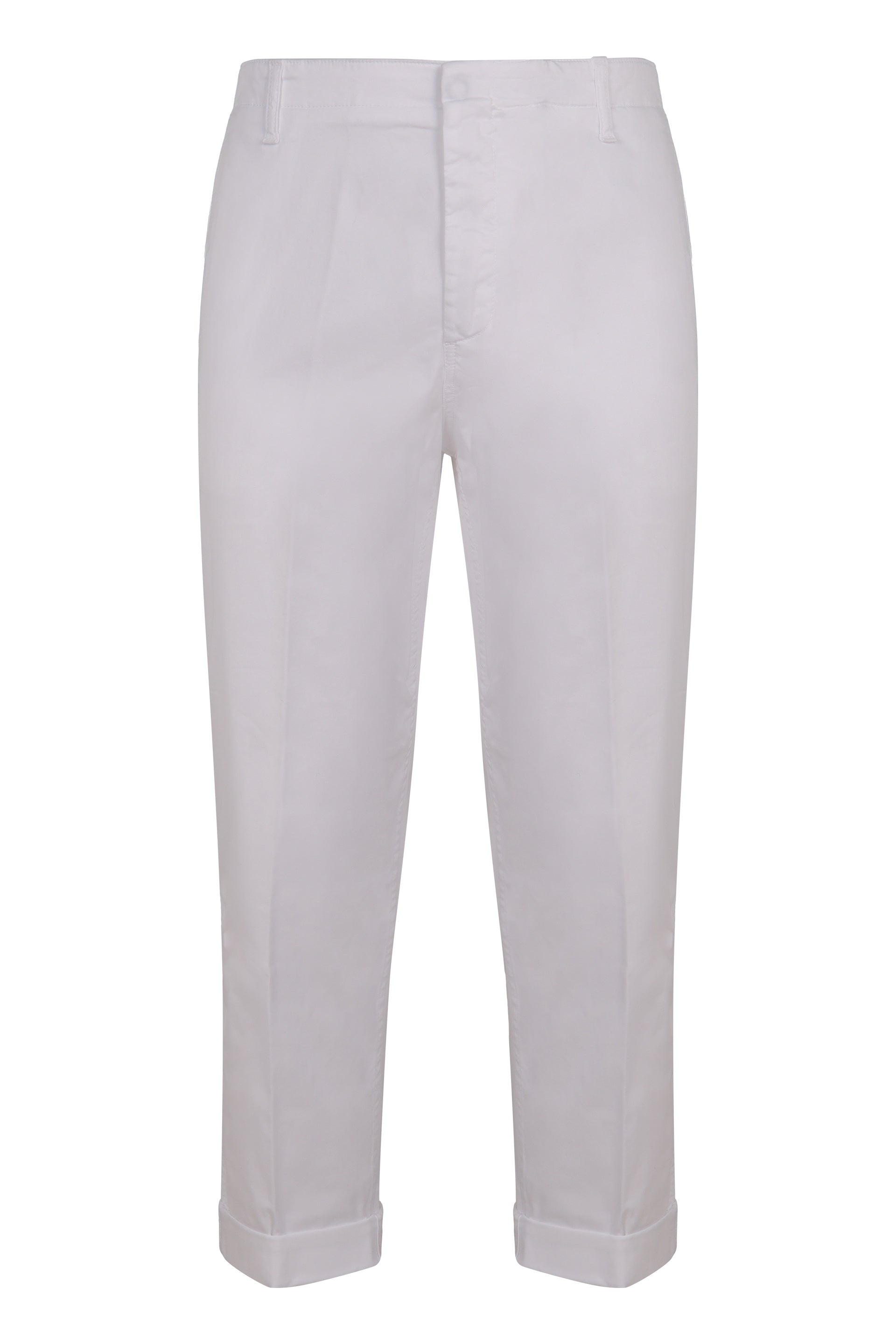DONDUP Men's Cotton Trousers with Roll-Up Ankle Cuffs