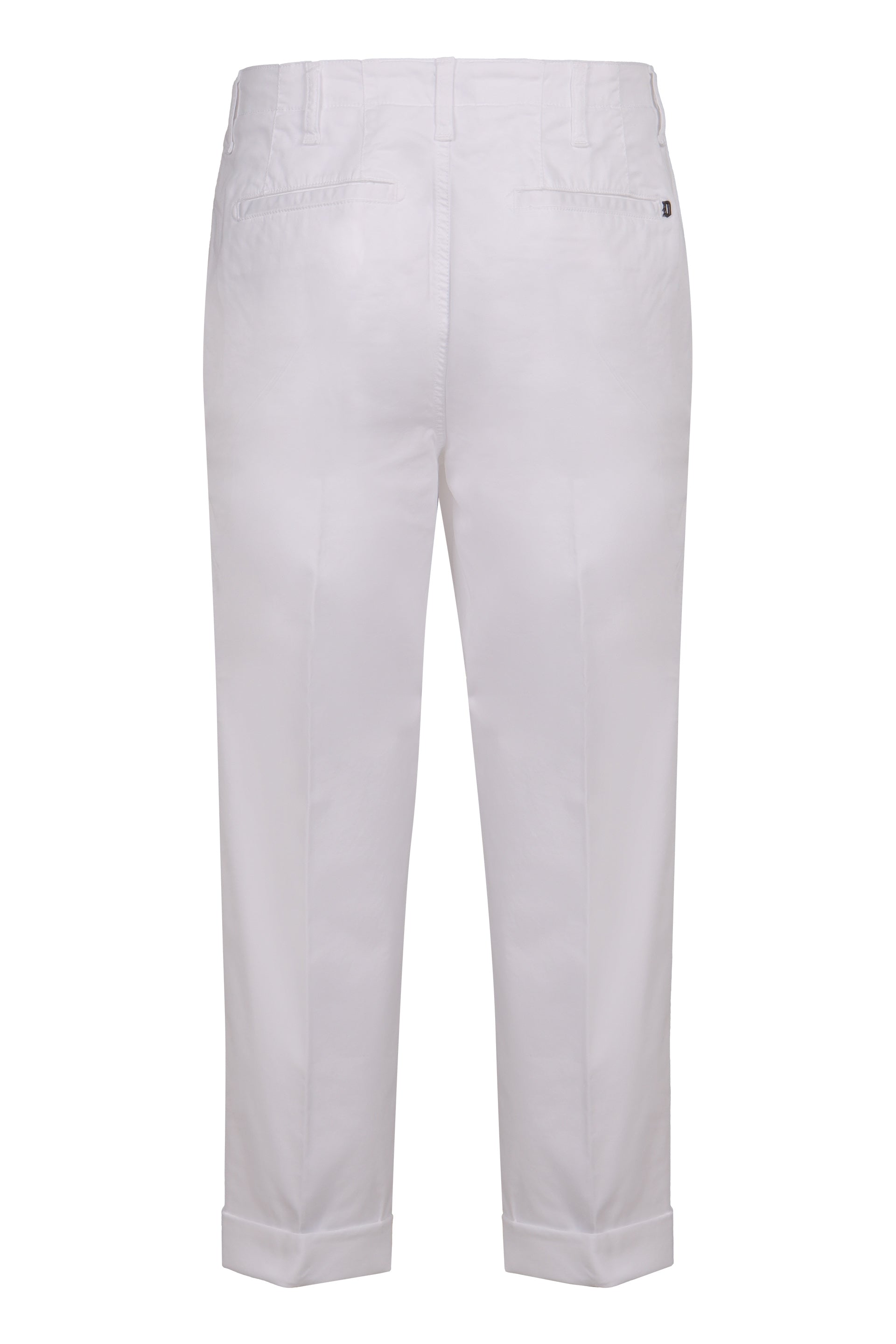 DONDUP Men's Cotton Trousers with Roll-Up Ankle Cuffs