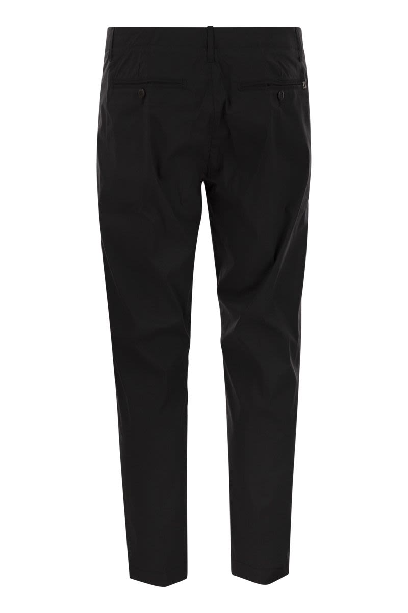DONDUP Men's Slim Fit Carrot Poplin Trousers