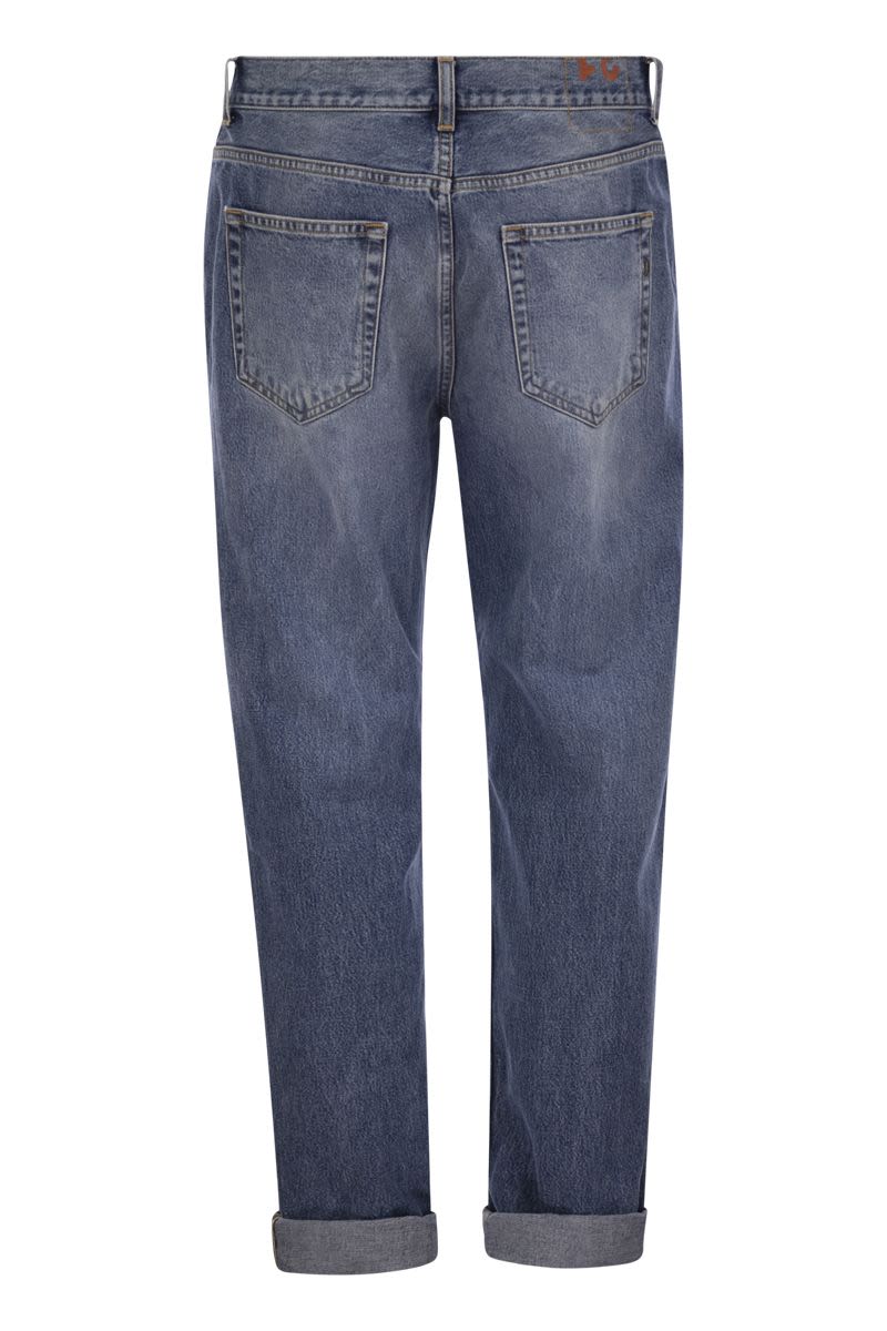 DONDUP Loose Fit Regular-Waisted Five-Pocket Denim Jeans