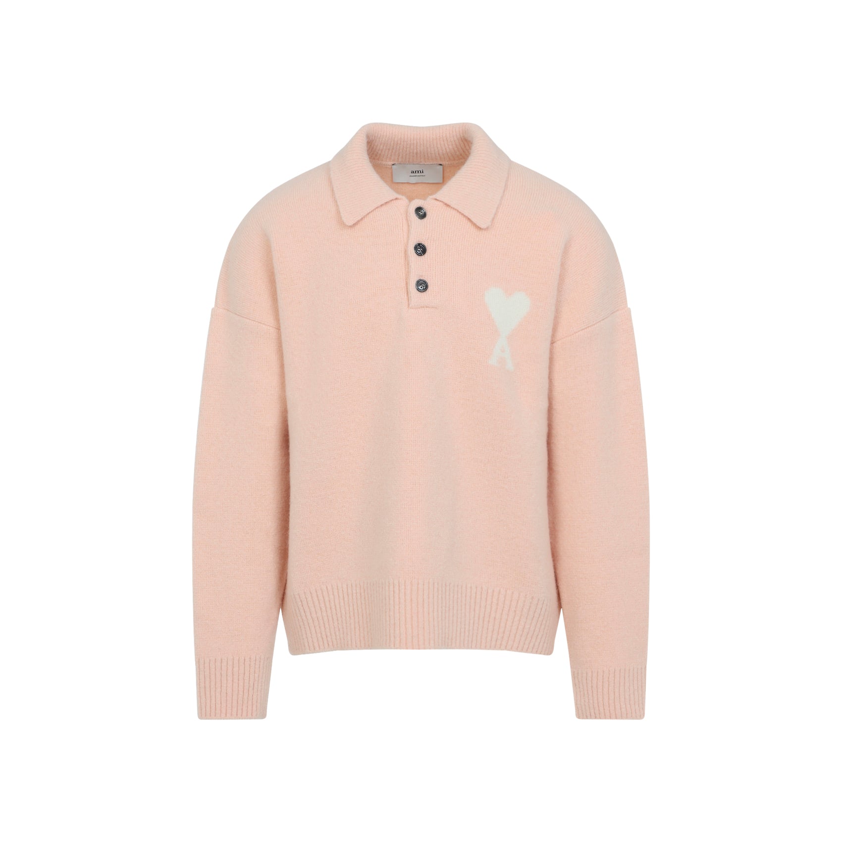AMI PARIS Alpaca Blend Polo Shirt for Men - FW25