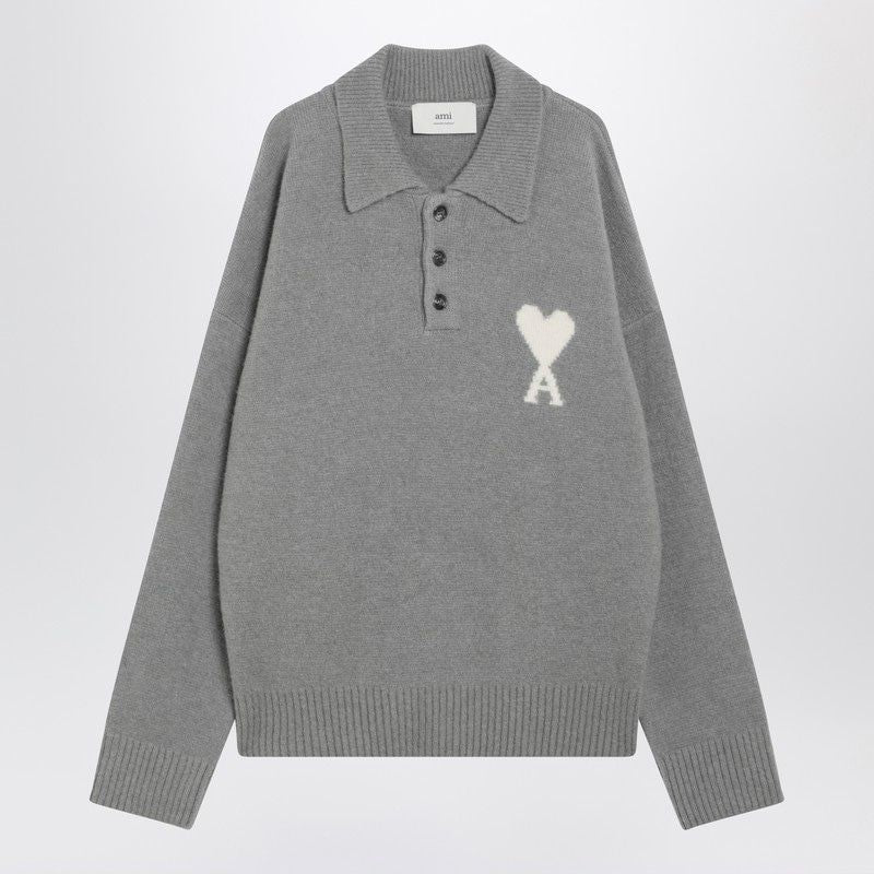 AMI PARIS AMI Of Coeur Polo Sweater for Men - FW25