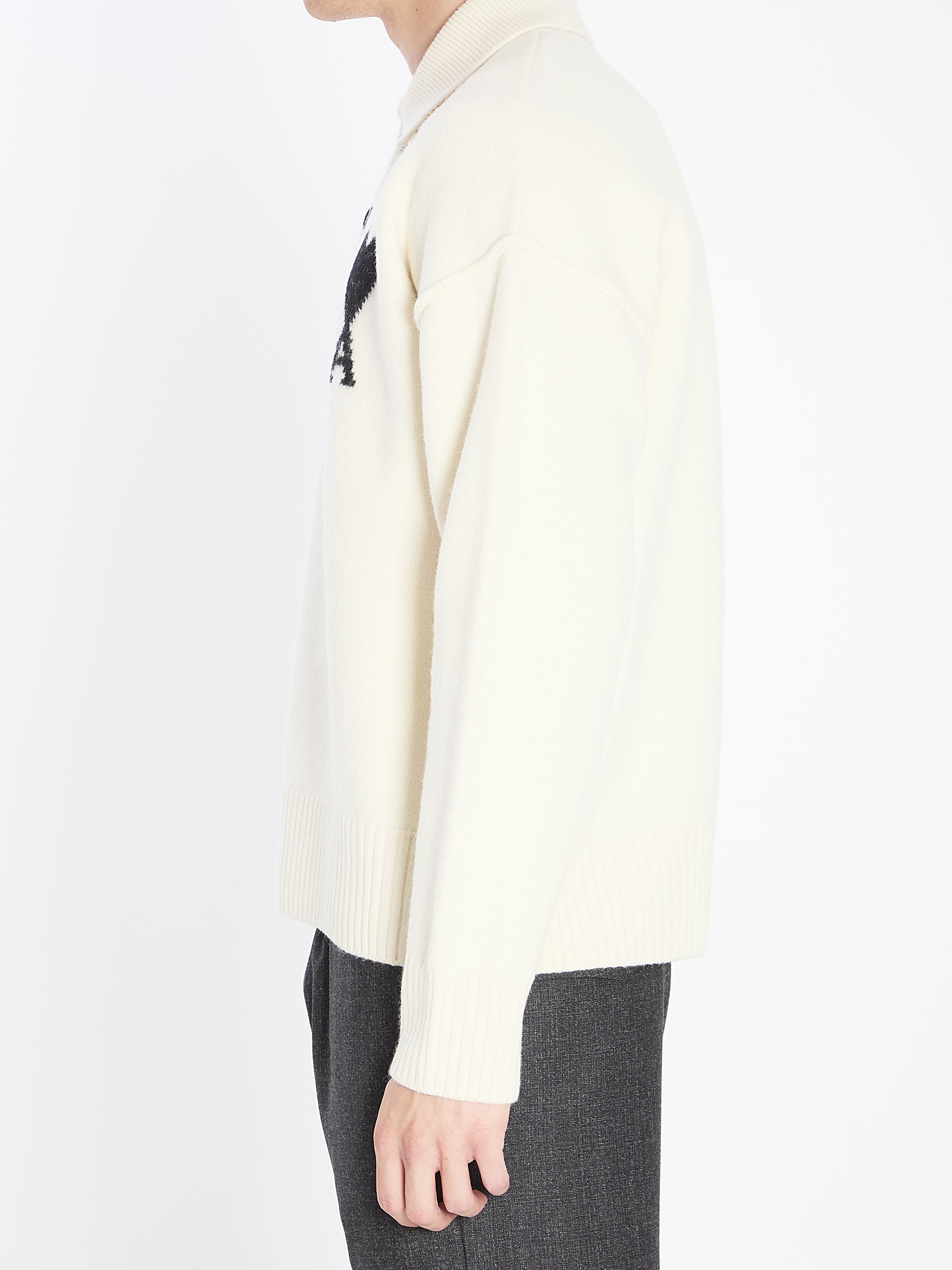 AMI PARIS Men's Regular Fit Polo with AMI of Coeur Design