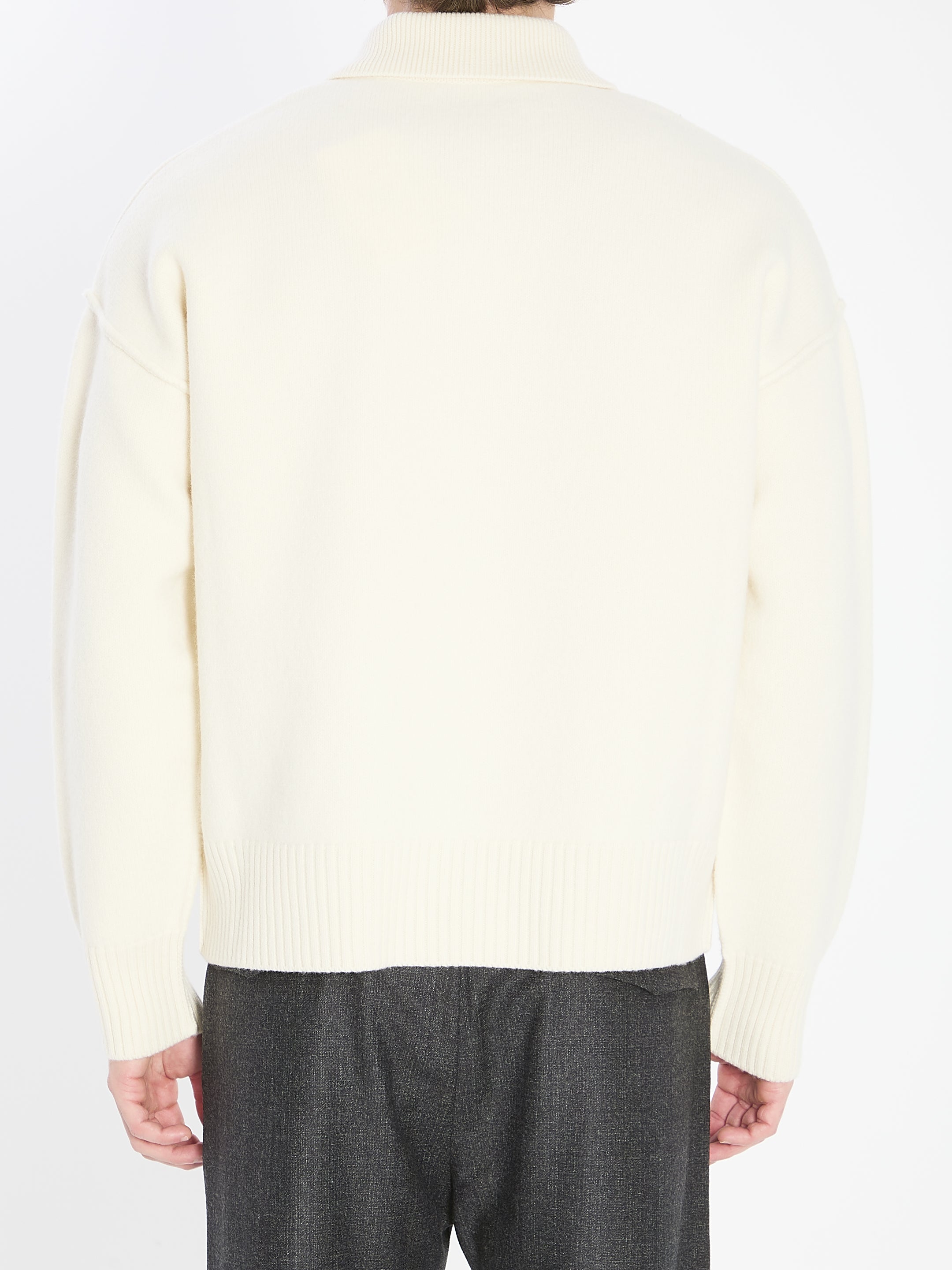 AMI PARIS Men's Regular Fit Polo with AMI of Coeur Design