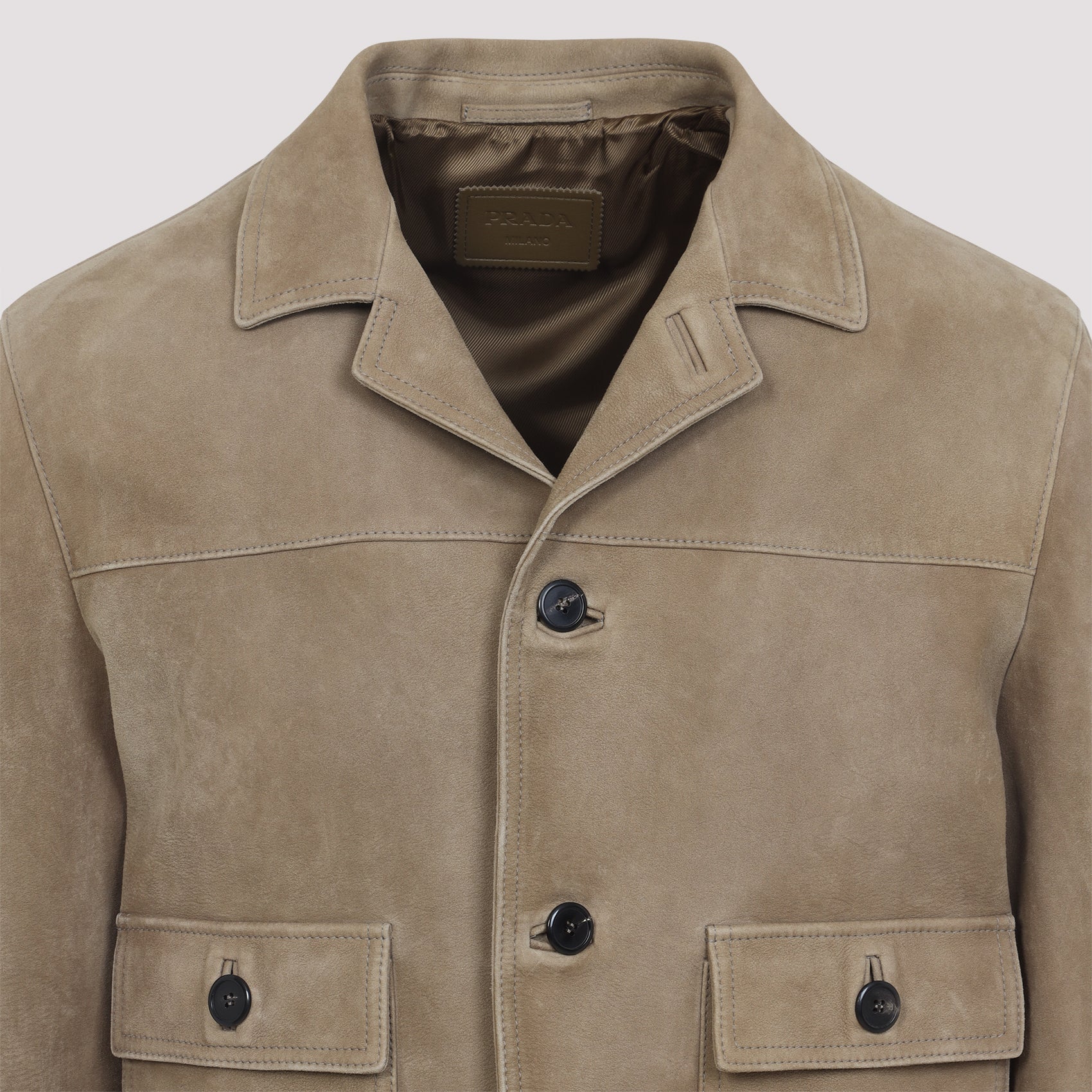 PRADA Men's Premium Leather Blouson Jacket