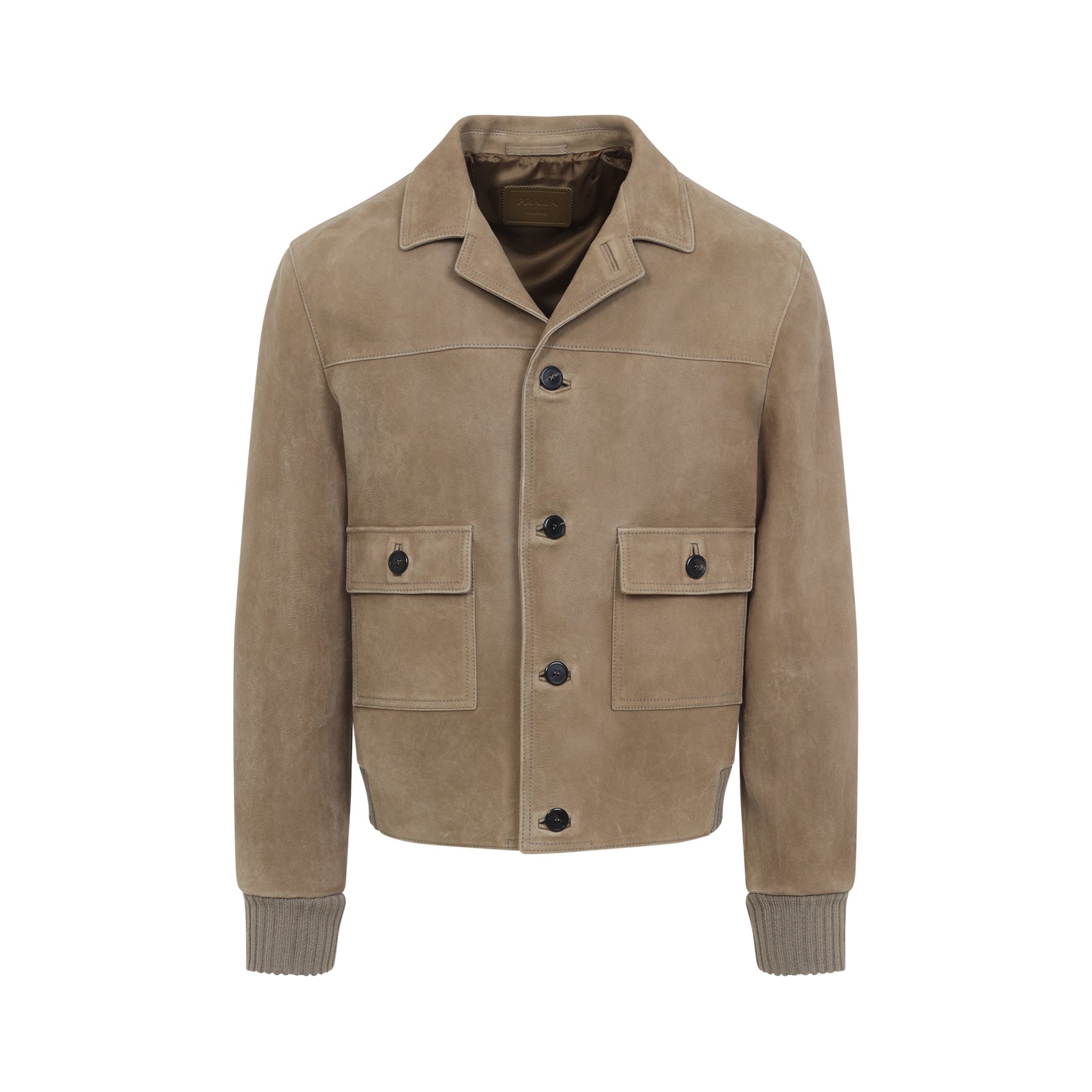 PRADA Men's Premium Leather Blouson Jacket